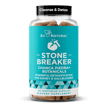 Chanca Piedra Stone Breaker - The Original Stone Breaking Formula with Celery Seed & Parsley - Supports Kidney, Gallbladder & Urinary Tract Cleansing to Help Flush Impurities - 60 Vegetarian Capsules Eu Natural buy supplements canada