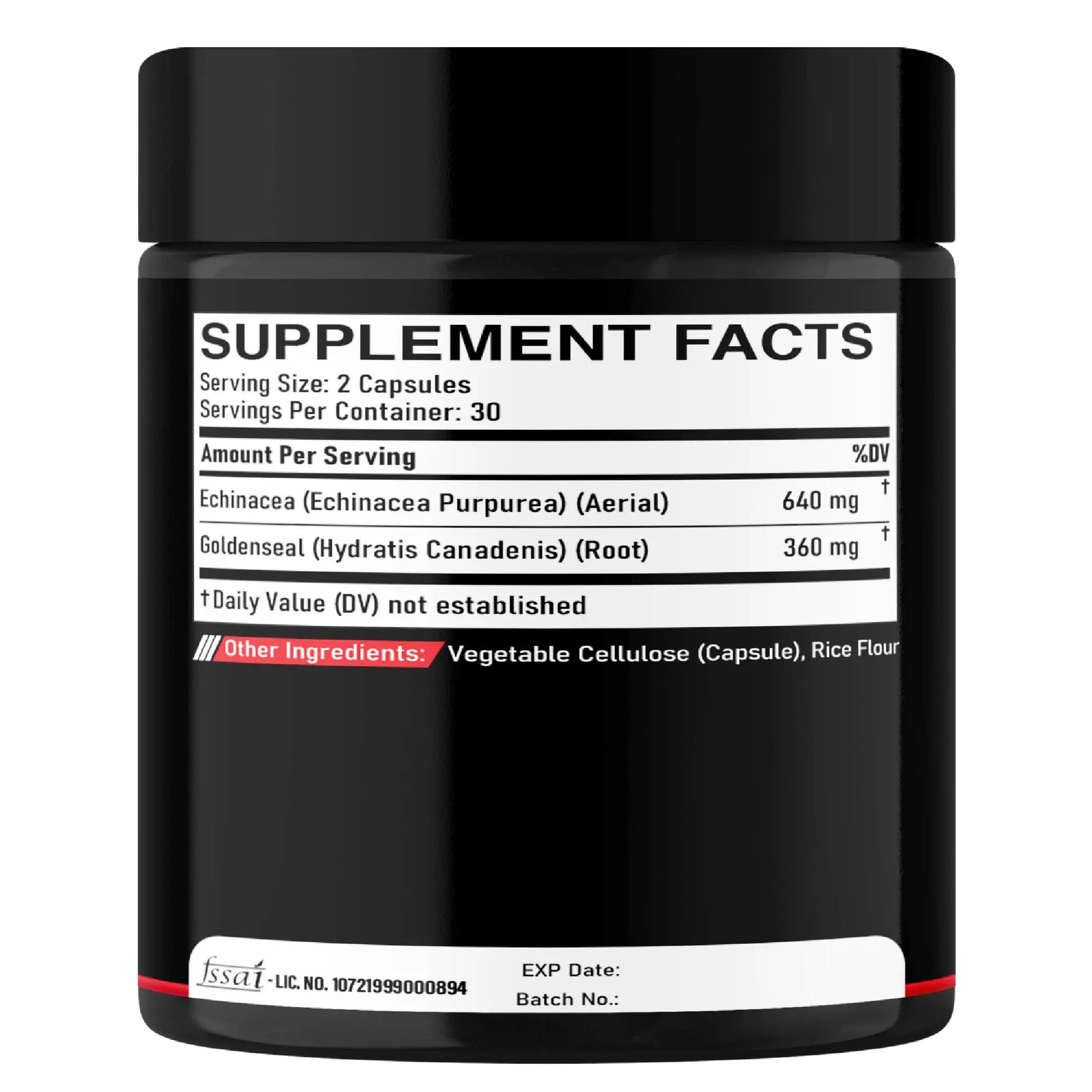 DEDICAD 1000mg Echinacea Goldenseal Capsules - Support Immune System, Well-Being & Overal Health - 60 Veggie Capsules - Non-GMO, Gluten-Free DEDICAD buy supplements canada