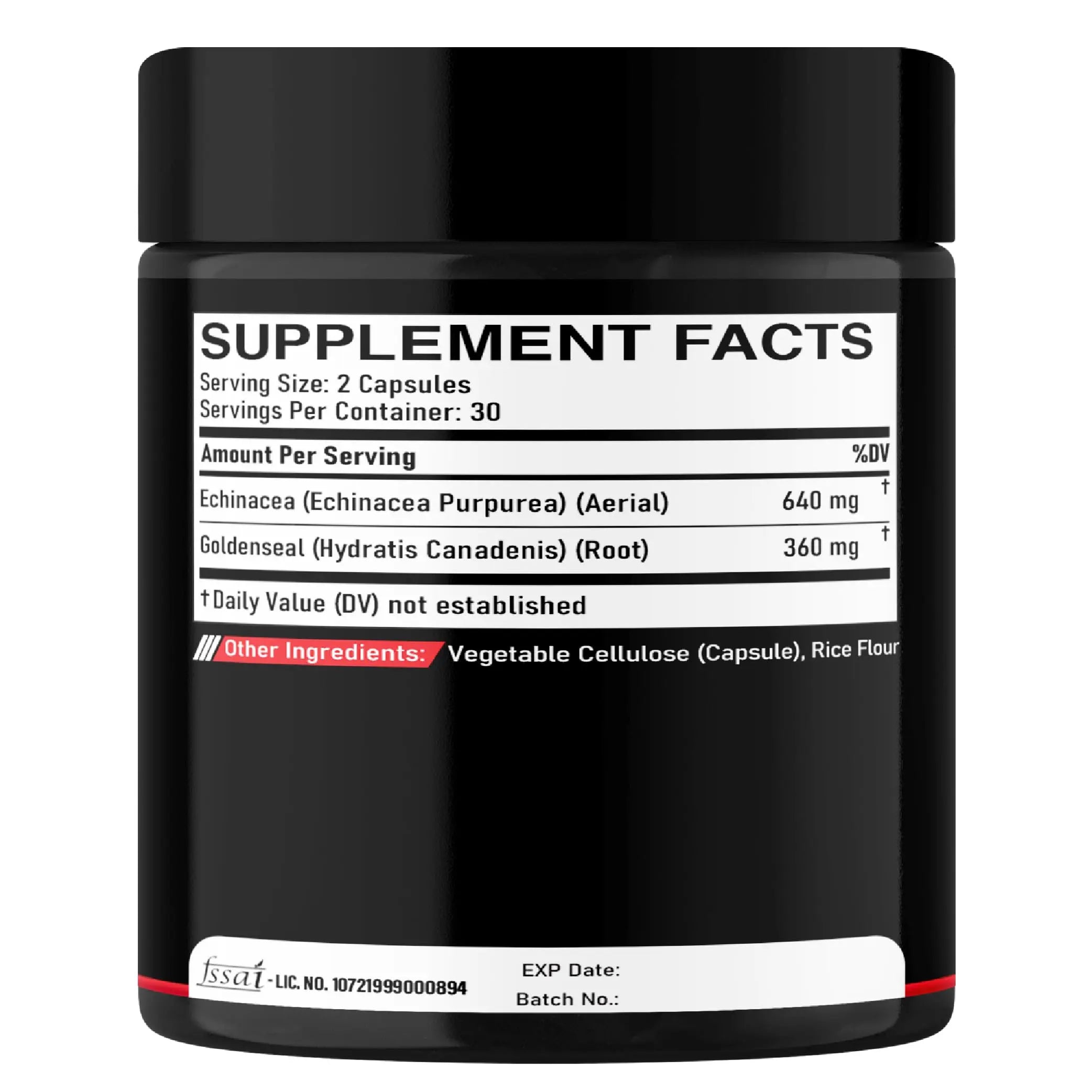 DEDICAD 1000mg Echinacea Goldenseal Capsules - Support Immune System, Well-Being & Overal Health - 60 Veggie Capsules - Non-GMO, Gluten-Free DEDICAD buy supplements canada