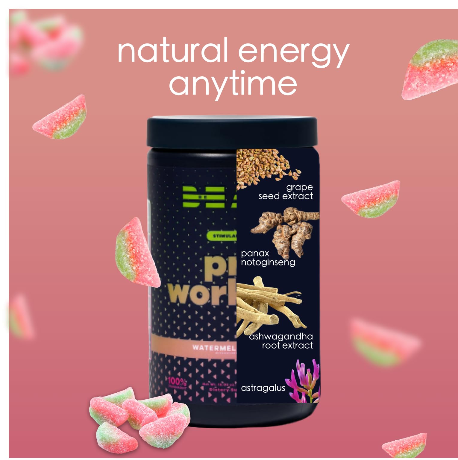 BEAM Be Amazing Vegan Stim Free Pre-Workout Powder | Energy Booster Powdered Drink BEAM buy supplements canada