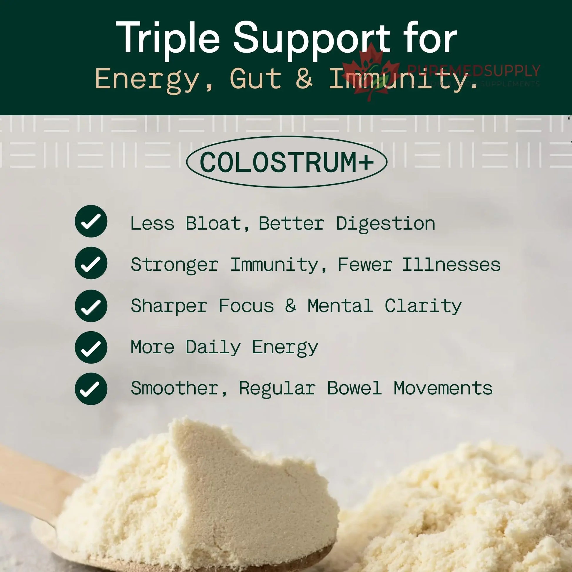 Adapt Naturals Colostrum Supplement with Lactoferrin & Beta-Glucan, Bio-Avail Grass Fed Bovine Colostrum Powder for Gut Health, Immune Support & Vitality | Non-GMO, 2500mg, Unflavored - 30 Days Supply ADAPT NATURALS BY CHRIS KRESSER buy supplements canada