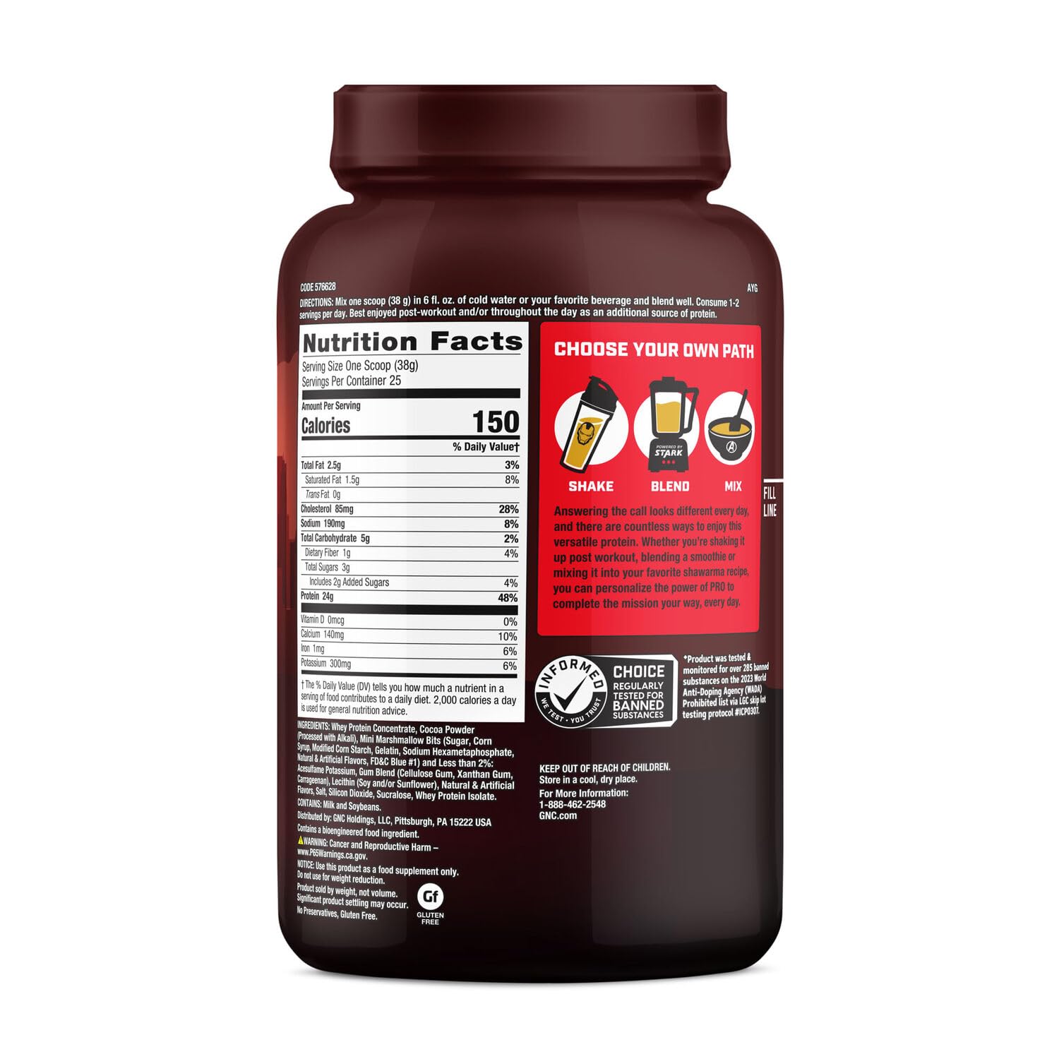 GNC Pro Performance 100% Whey - Marvel: High-Flying S'Mores - 25 Servings GNC buy supplements canada