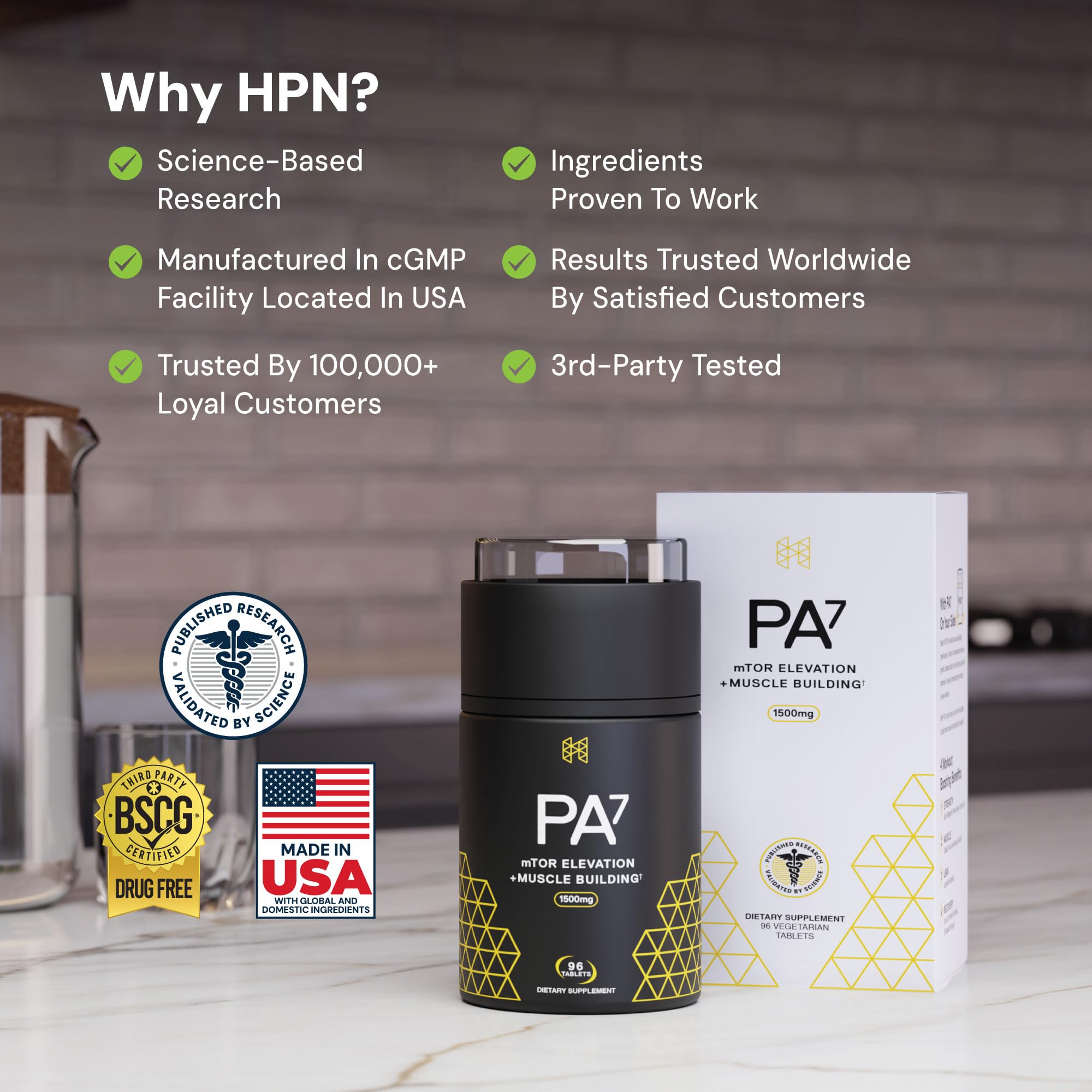 HPN PA(7) Phosphatidic Acid Muscle Builder Top Natural Muscle Builder - Boost mTOR | Build Mass and Strength from Your Workout | 30 Day Supply HPN buy supplements canada