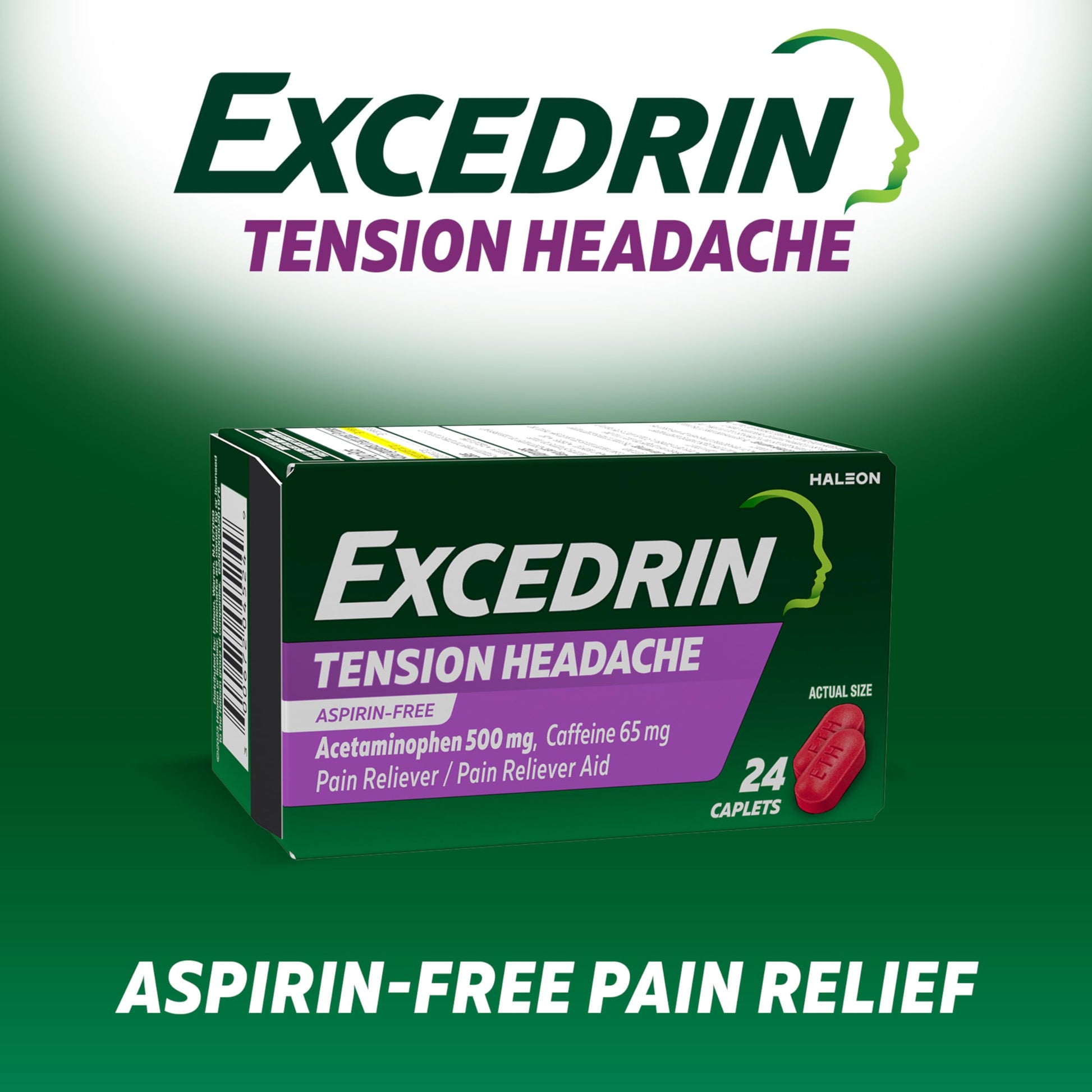Excedrin Tension Headache Relief Caplets Without Aspirin for Head, Neck and Shoulder Pain Relief - 100 Count Excedrin buy supplements canada