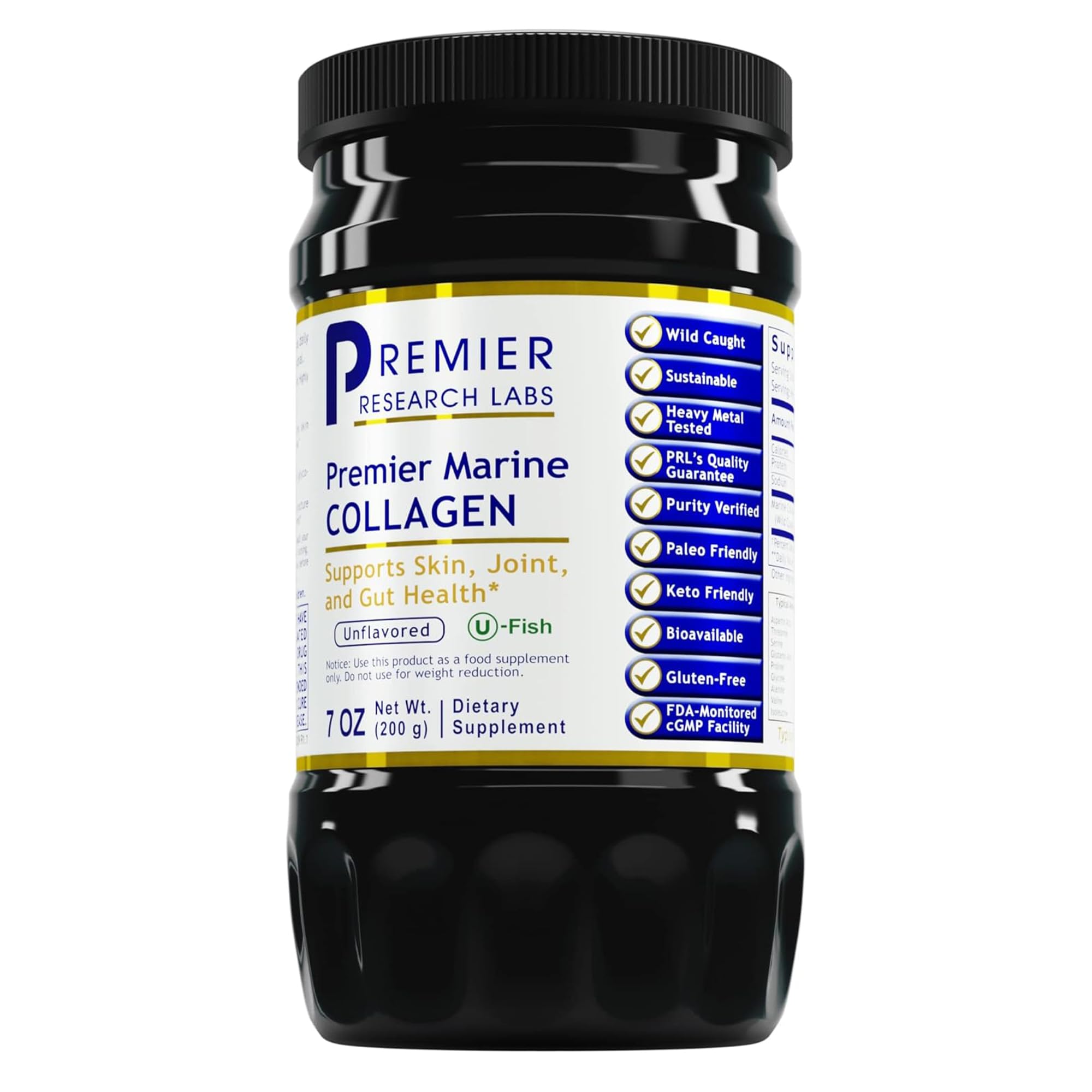 Premier Research Labs Marine Collagen - Marine Collagen Peptides, Hydrolyzed Marine Collagen Powder, Fish Collagen for Women and Men, 5g Collagen Per Serving for Skin, Joint, and Gut Health - 7 Oz Premier Research Labs buy supplements canada