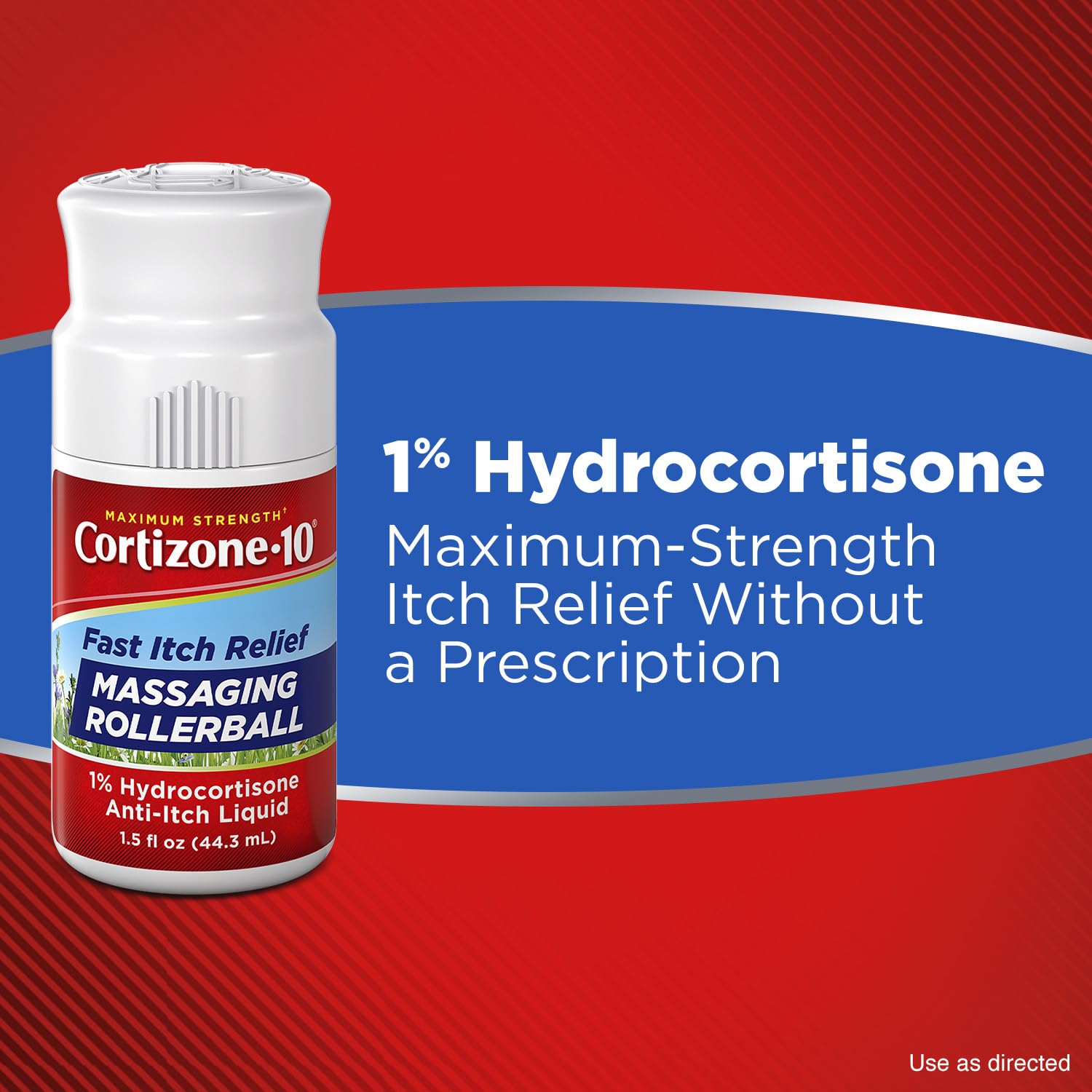 Cortizone-10 Maximum Strength Itch Relief Massaging Rollerball, 1% Hydrocortisone, Fast-Acting, Anti-Itch Liquid for Bug Bites, Rash, Eczema, Psoriasis, Poison Ivy, Oak, Sumac, 1.5 fl. oz Cortizone 10 buy supplements canada