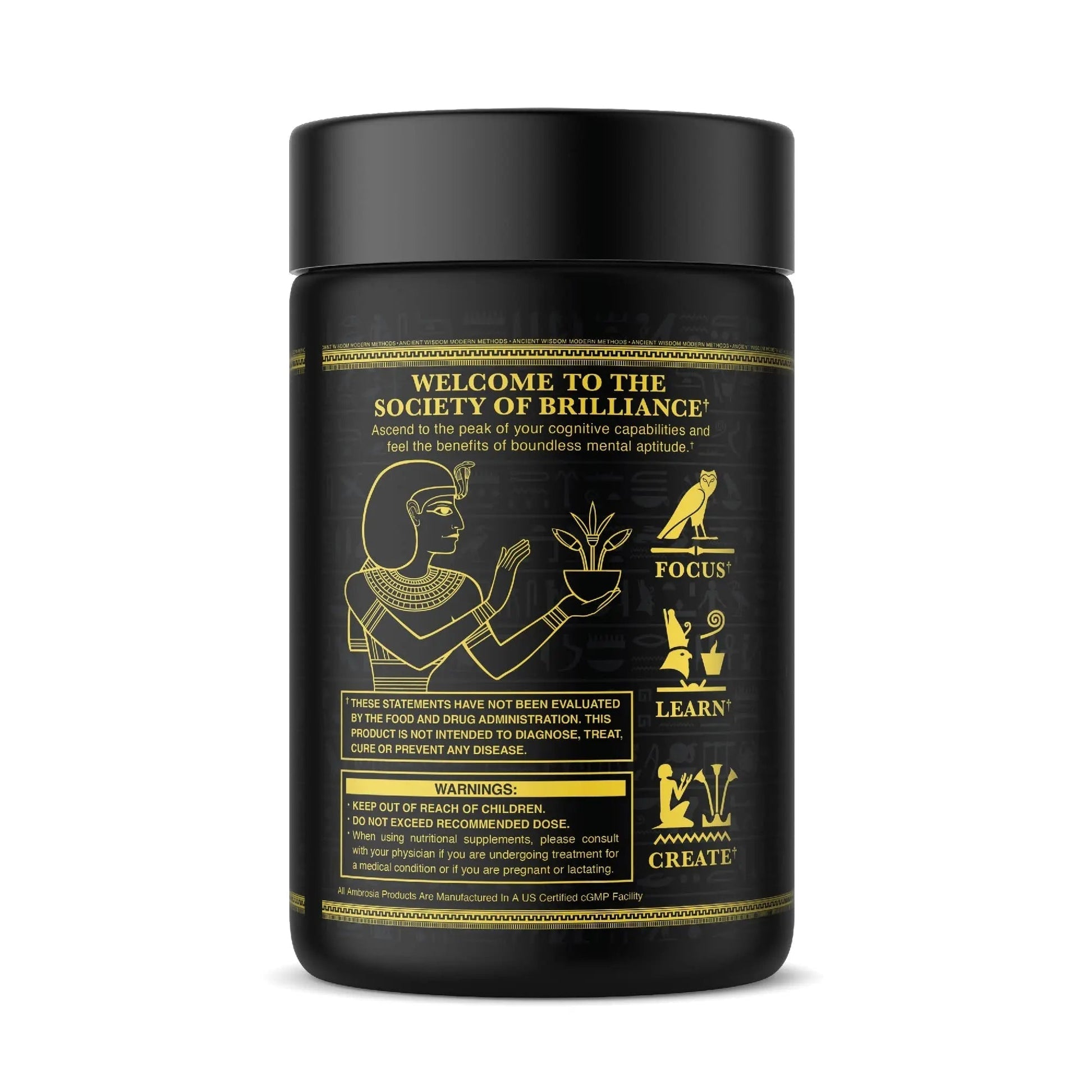 Ambrosia Mental Jewels (Capsules) - Cognitive Enhancer | Increase Memory, Communication Skills, Concentration & Focus | Alpha GPC, Choline, BaCognize Ambrosia buy supplements canada