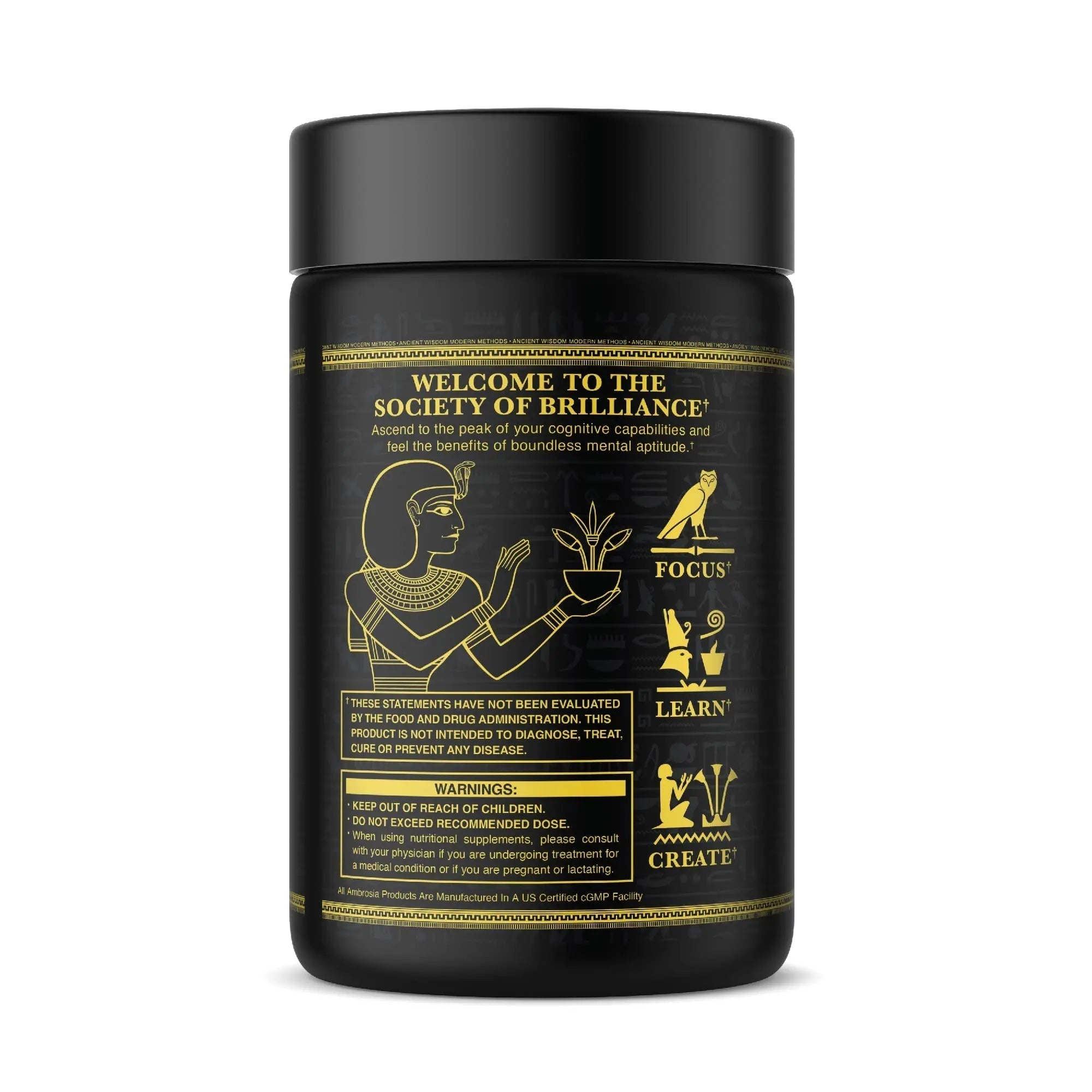 Ambrosia Mental Jewels (Capsules) - Cognitive Enhancer | Increase Memory, Communication Skills, Concentration & Focus | Alpha GPC, Choline, BaCognize Ambrosia buy supplements canada