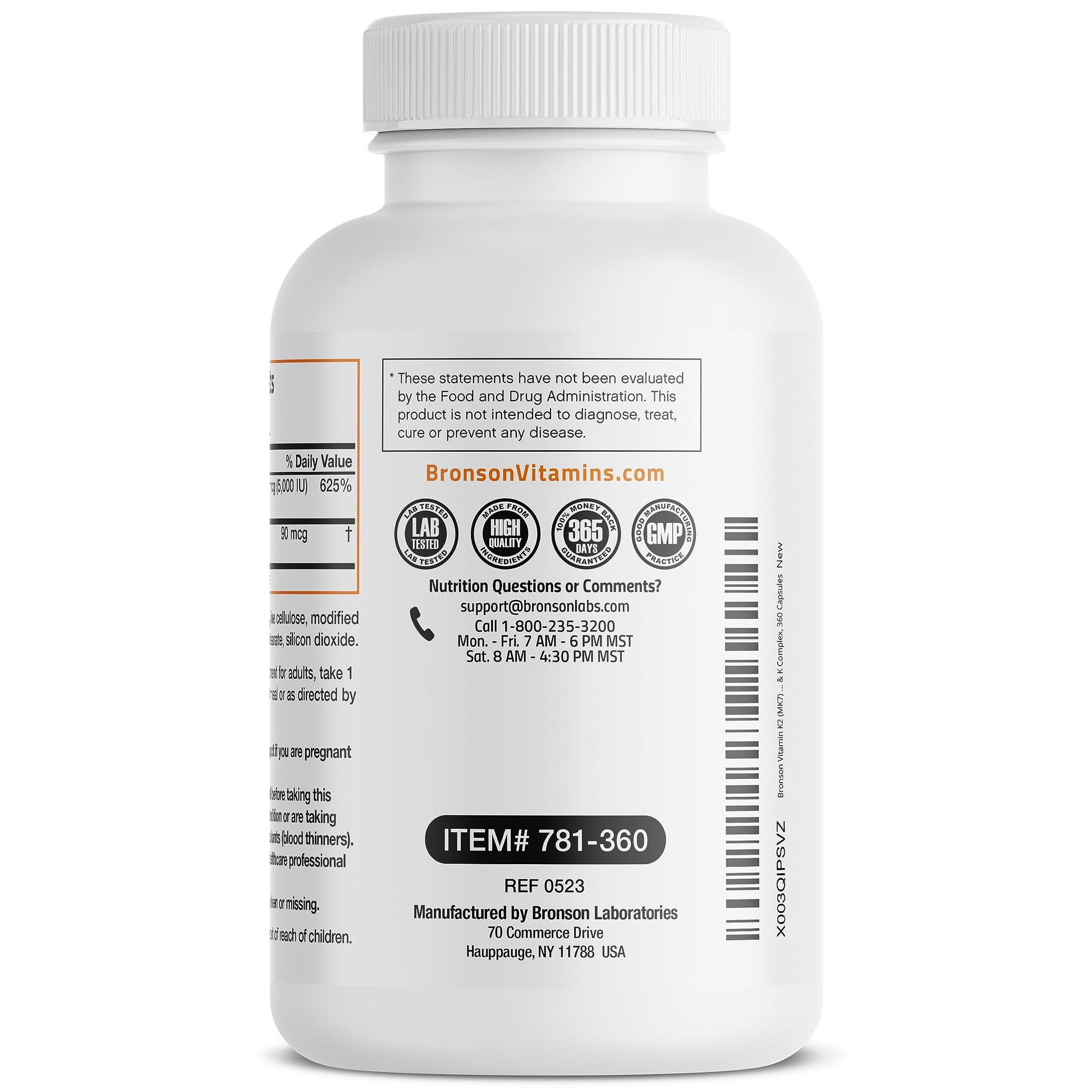 Bronson Vitamin K2 (MK7) with D3 Supplement Non-GMO Formula 5000 IU Vitamin D3 Bronson buy supplements canada