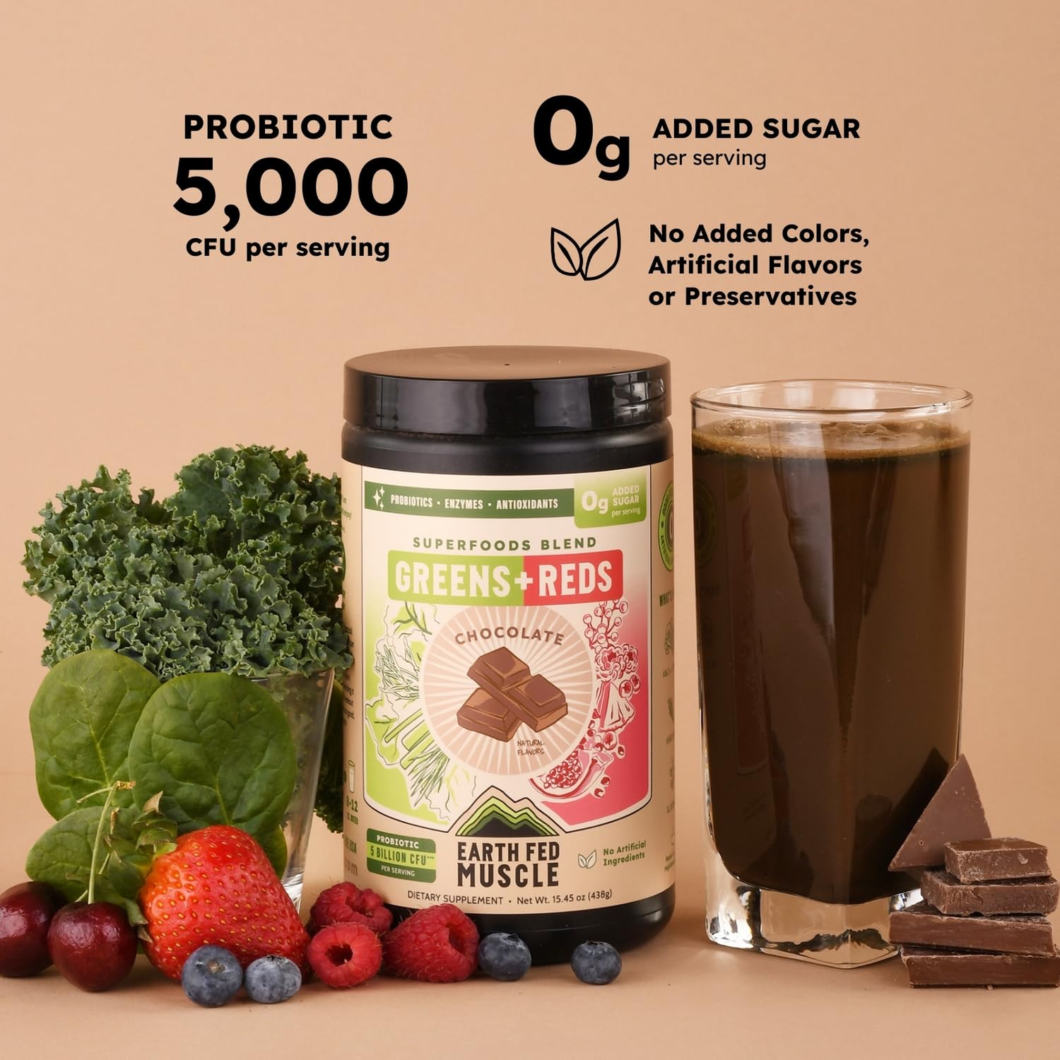 Earth Fed Muscle Chocolate Greens & Reds Superfood Blend Earth Fed Muscle buy supplements canada