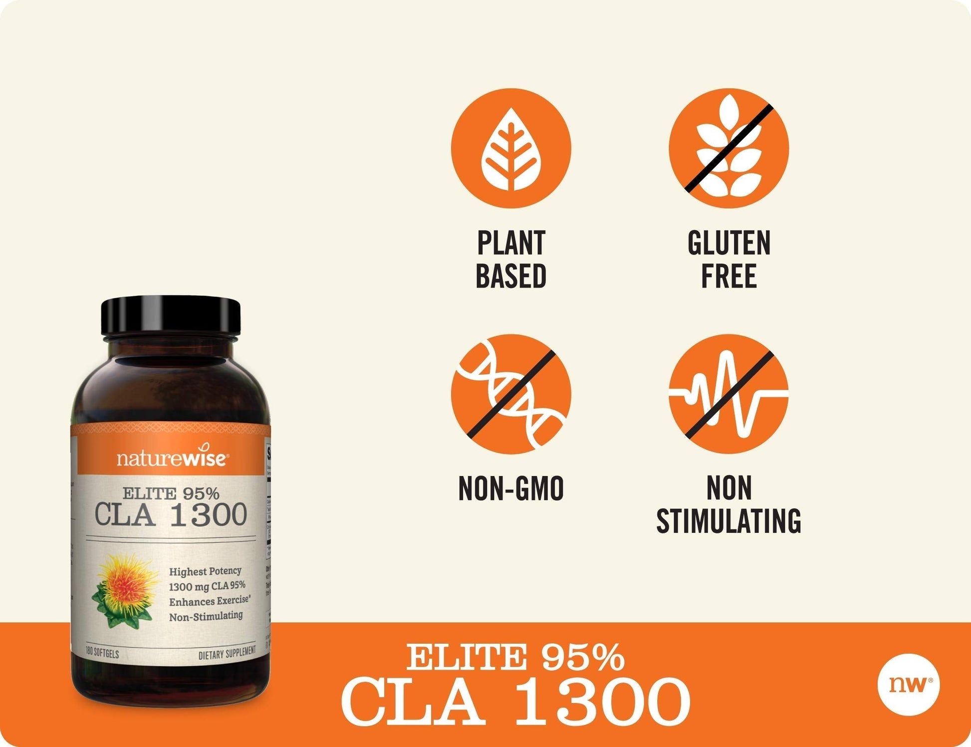 NatureWise Elite CLA 1300 Maximum Potency, 95% CLA Safflower Oil Workout Supplement NatureWise buy supplements canada