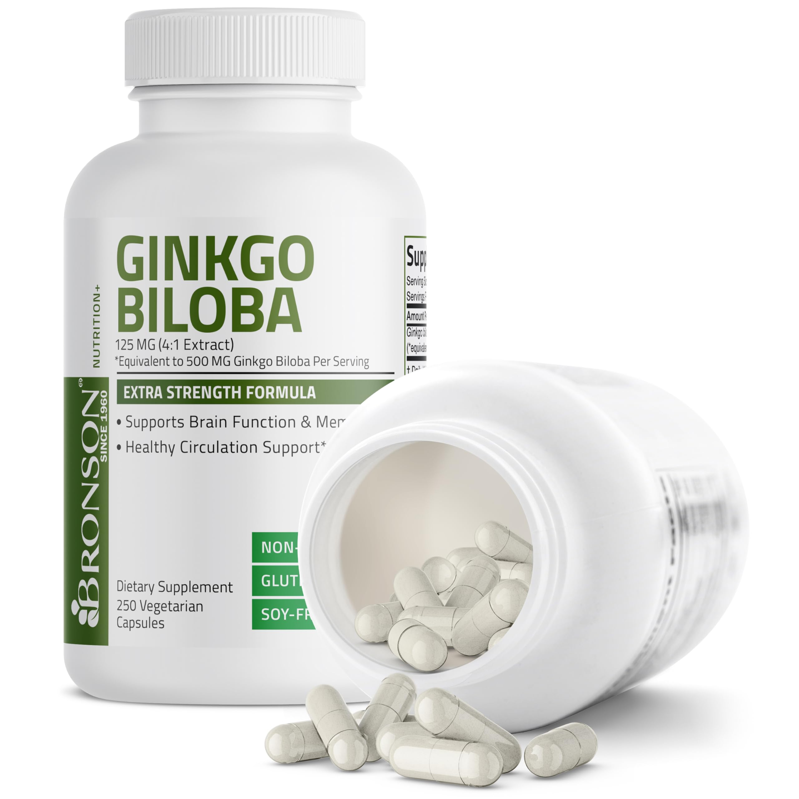 Bronson Ginkgo Biloba Extra Strength 125mg (4:1 Extract) Equivalent to 500mg Bronson buy supplements canada