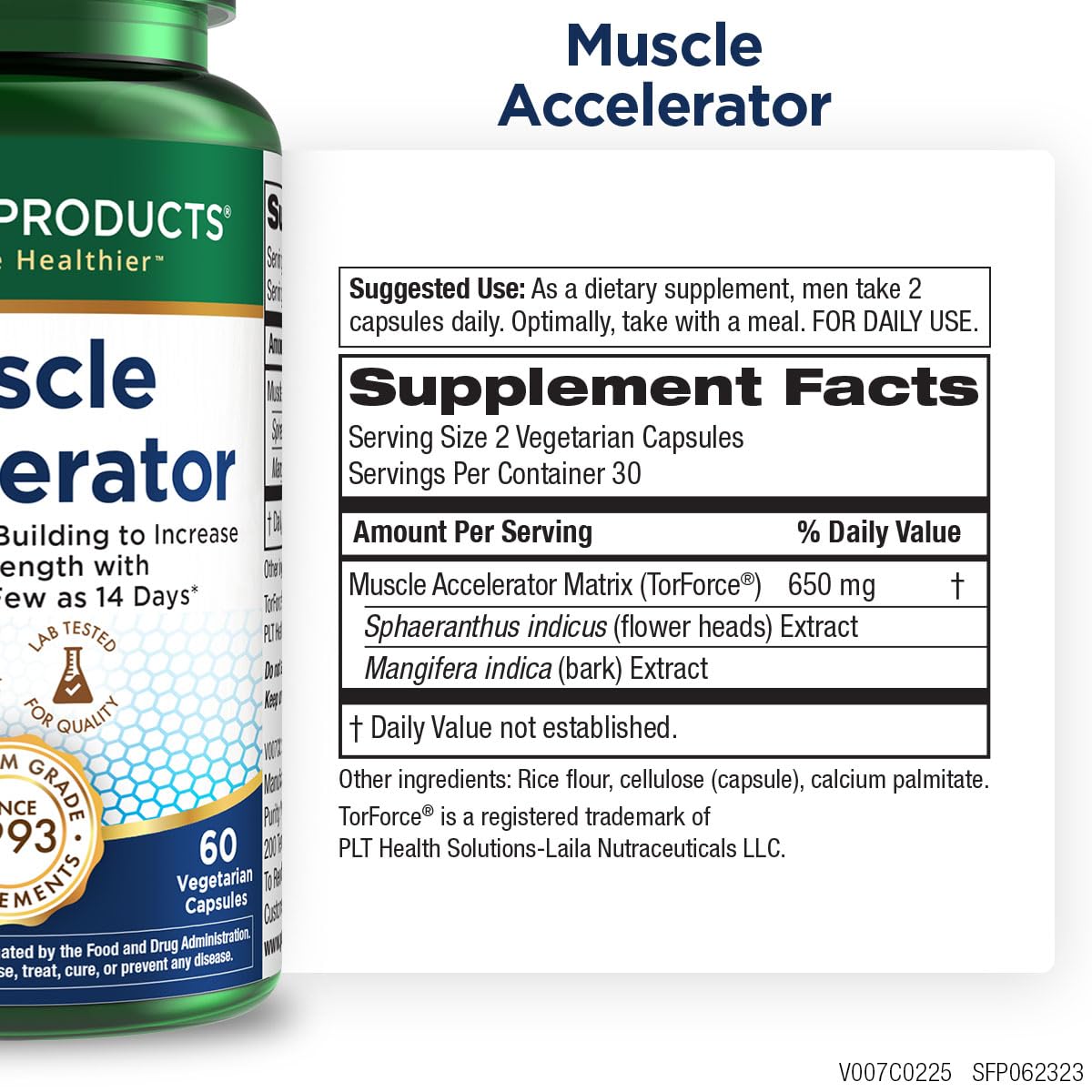 Purity Products Muscle Accelerator 650 mg Patented & Clinically Tested Muscle Accelerator Blend of Ayurvedic Herbal Extracts Promotes Strength, Endurance + Muscle Growth - 60 Veg Caps Purity Products buy supplements canada