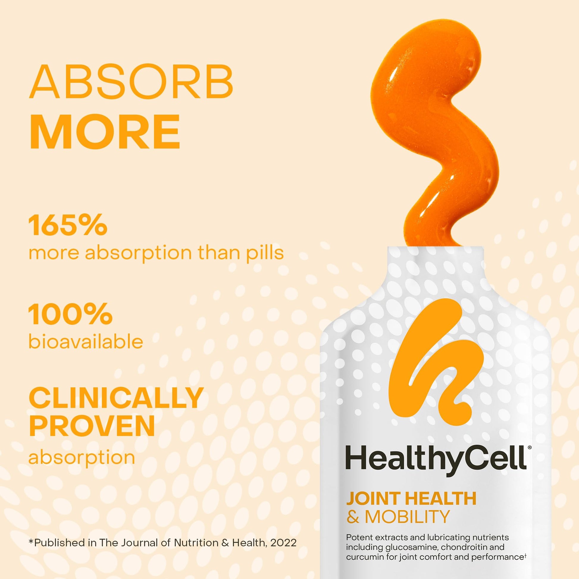 Healthycell Joint Health & Mobility Daily Liquid Supplement - Joint Support Supplement, Inflammation Response, Cartilage & Flexibility with Curcumin, Glucosamine & Chondroitin - 14 Gel Packs Healthycell buy supplements canada