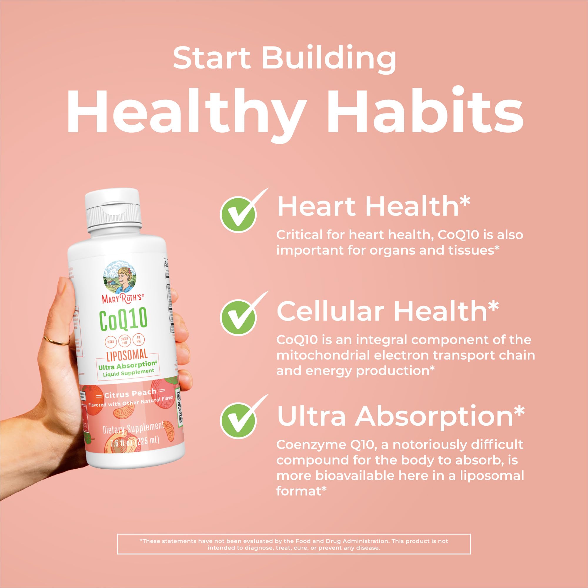 MaryRuth Organics Liquid Vitamin | Coenzyme Q10 Heart Health for Mitochondrial Support and Immune System | Vegan Non-GMO | 7.6 Fl Oz | 45 Servings MARYRUTH'S buy supplements canada