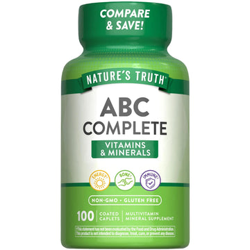 Nature's Truth Adult ABC Complete Multivitamin for Men and Women | 100 Caplets | Non-GMO & Gluten Free Nature's Truth buy supplements canada
