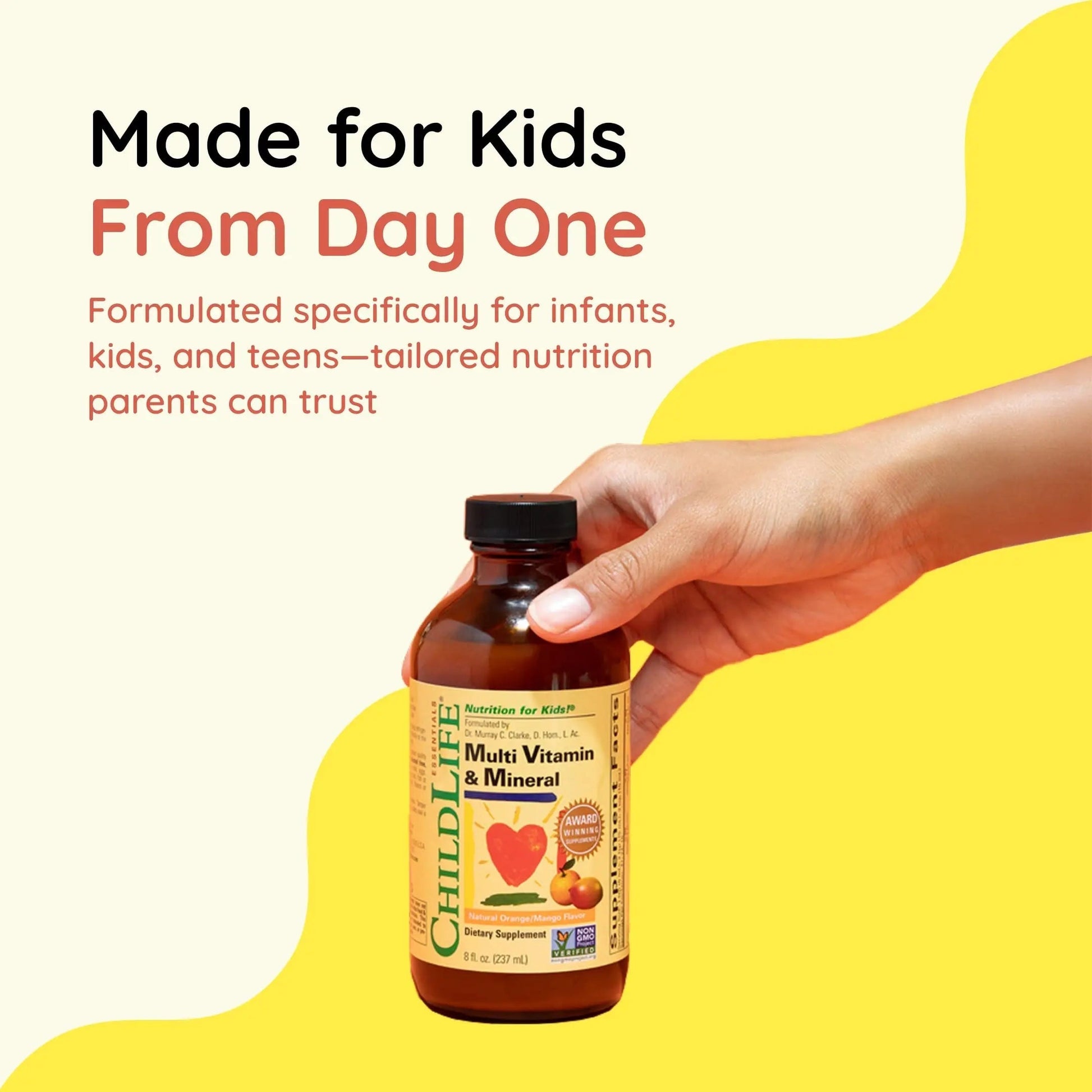 CHILDLIFE Essentials Kids Multivitamin & Mineral - Vitamins for Kids, Liquid Multivitamin for Toddler & Baby - Natural Orange & Mango, 8 Fl Oz (Pack of 2) CHILDLIFE ESSENTIALS buy supplements canada