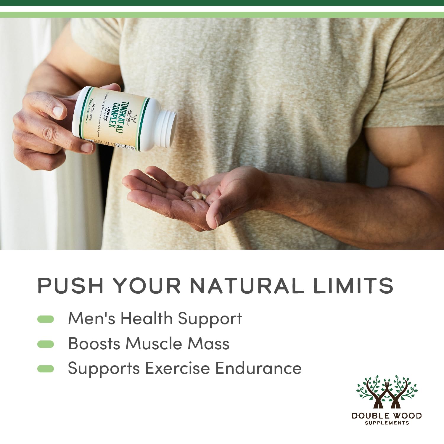 Tongkat Ali Extract - Ultra High Potency 200:1 - for Men (Longjack) Eurycoma Longifolia, 1000mg per Serving, 120 Capsules - with 20mg Tribulus Terrestris Double Wood Supplements buy supplements canada