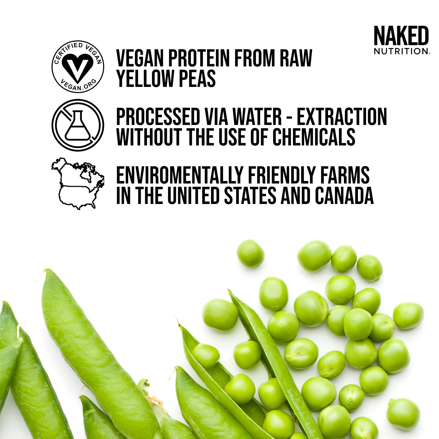 NAKED Pea - 5LB 100% Pea Protein Powder from North American Farms - Unflavored NAKED buy supplements canada