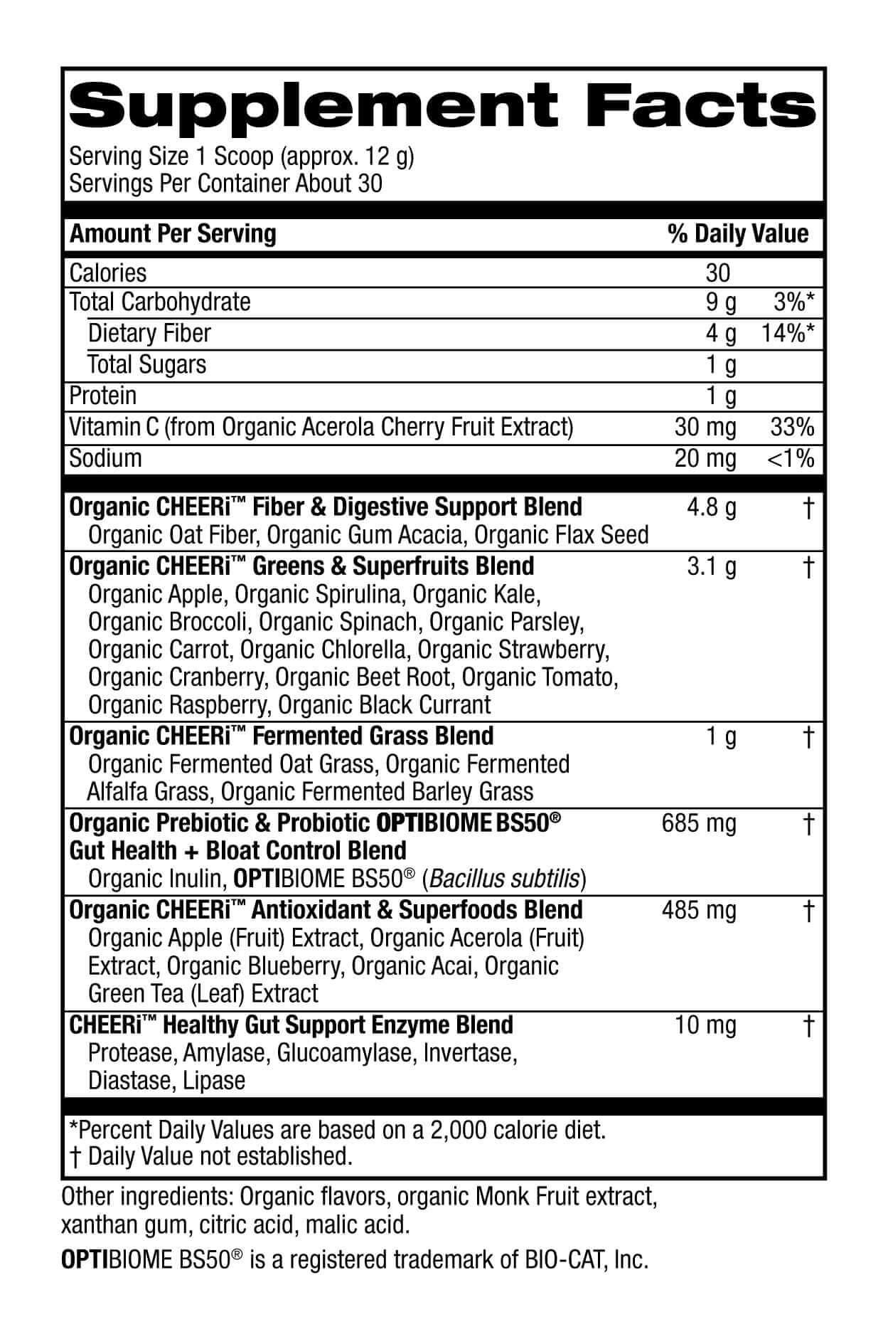 Cheerific Green Apple Bliss Superfood Powder - 20+ Organic Superfoods + Prebiotic & Probiotics + More - Keto Friendly - Supports Positive Mood, Gut Health - Vegan, Gluten Free, Non-GMO - 30 Day Supply Cheerific buy supplements canada