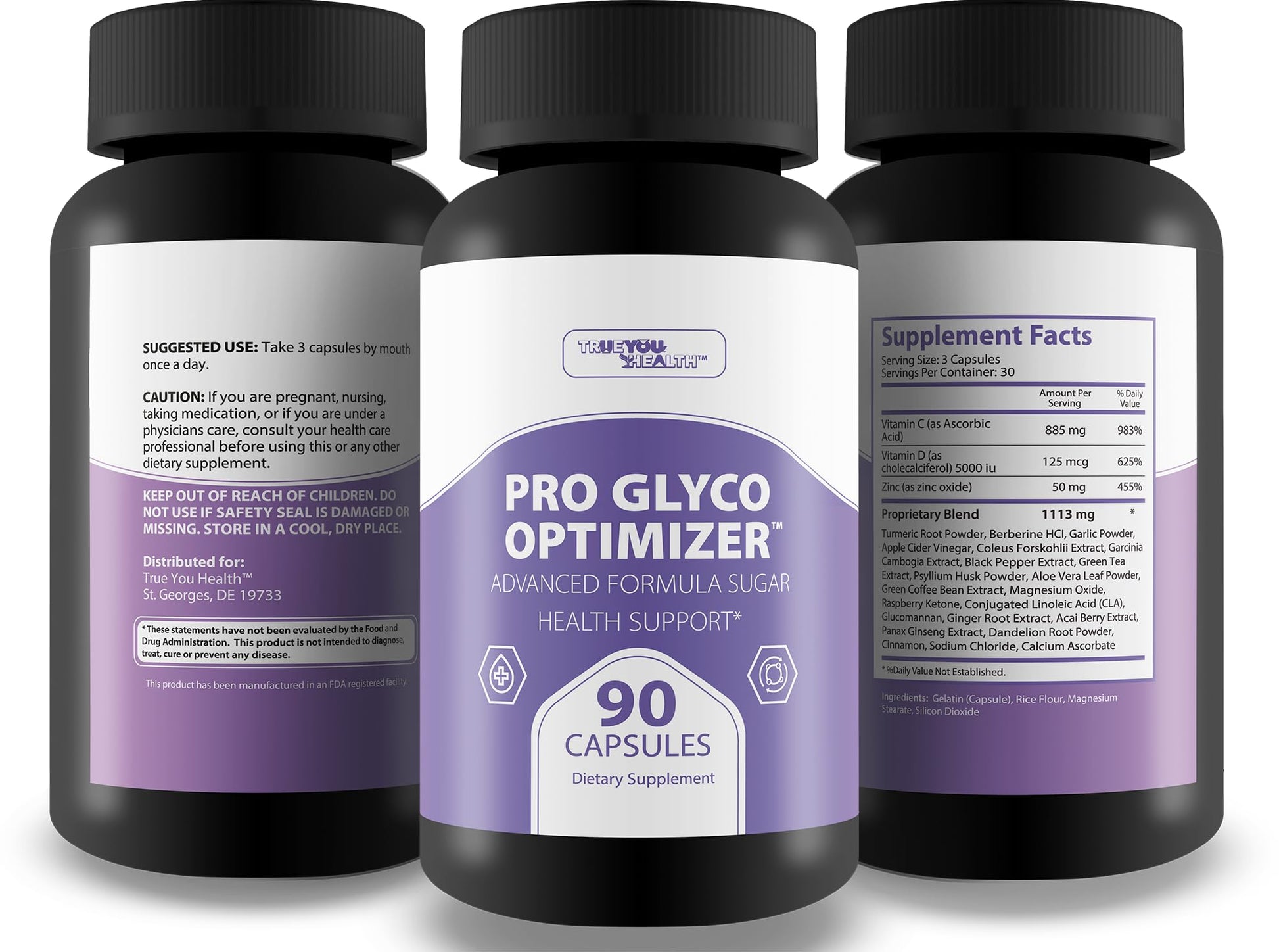 Pro Glyc0 Optimizer - Our Best Sugar Health Support Supplement - Our Best Overall Blood Health & Blood Circulation Support Supplement - Natural Blood Balance Blood Booster Pills True You Health buy supplements canada