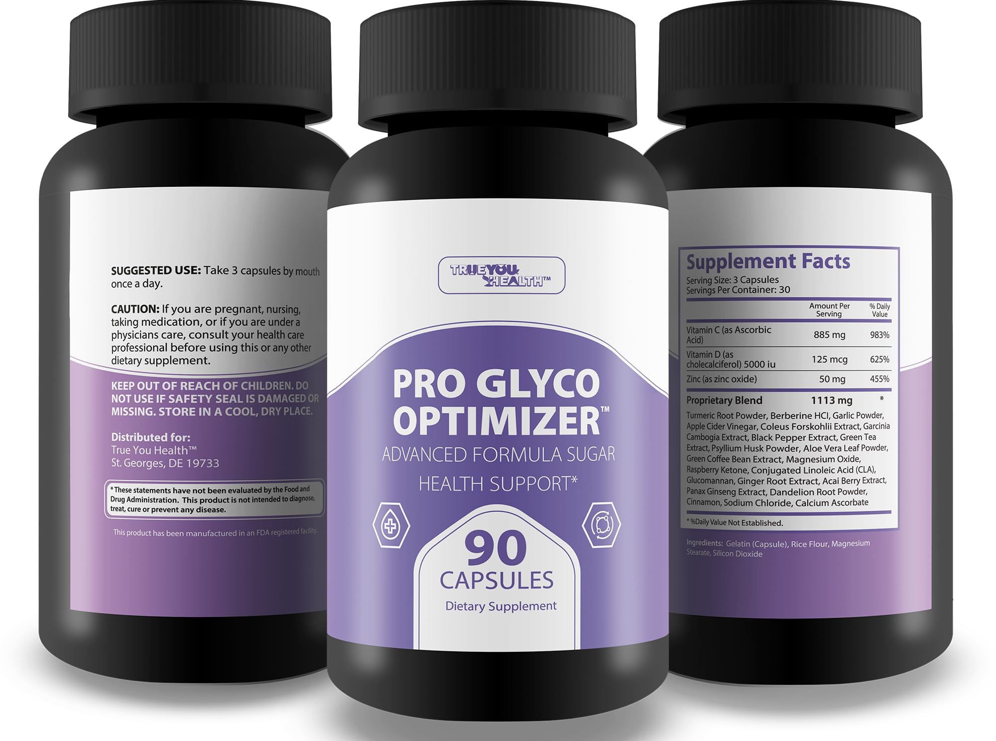 Pro Glyc0 Optimizer - Our Best Sugar Health Support Supplement - Our Best Overall Blood Health & Blood Circulation Support Supplement - Natural Blood Balance Blood Booster Pills True You Health buy supplements canada