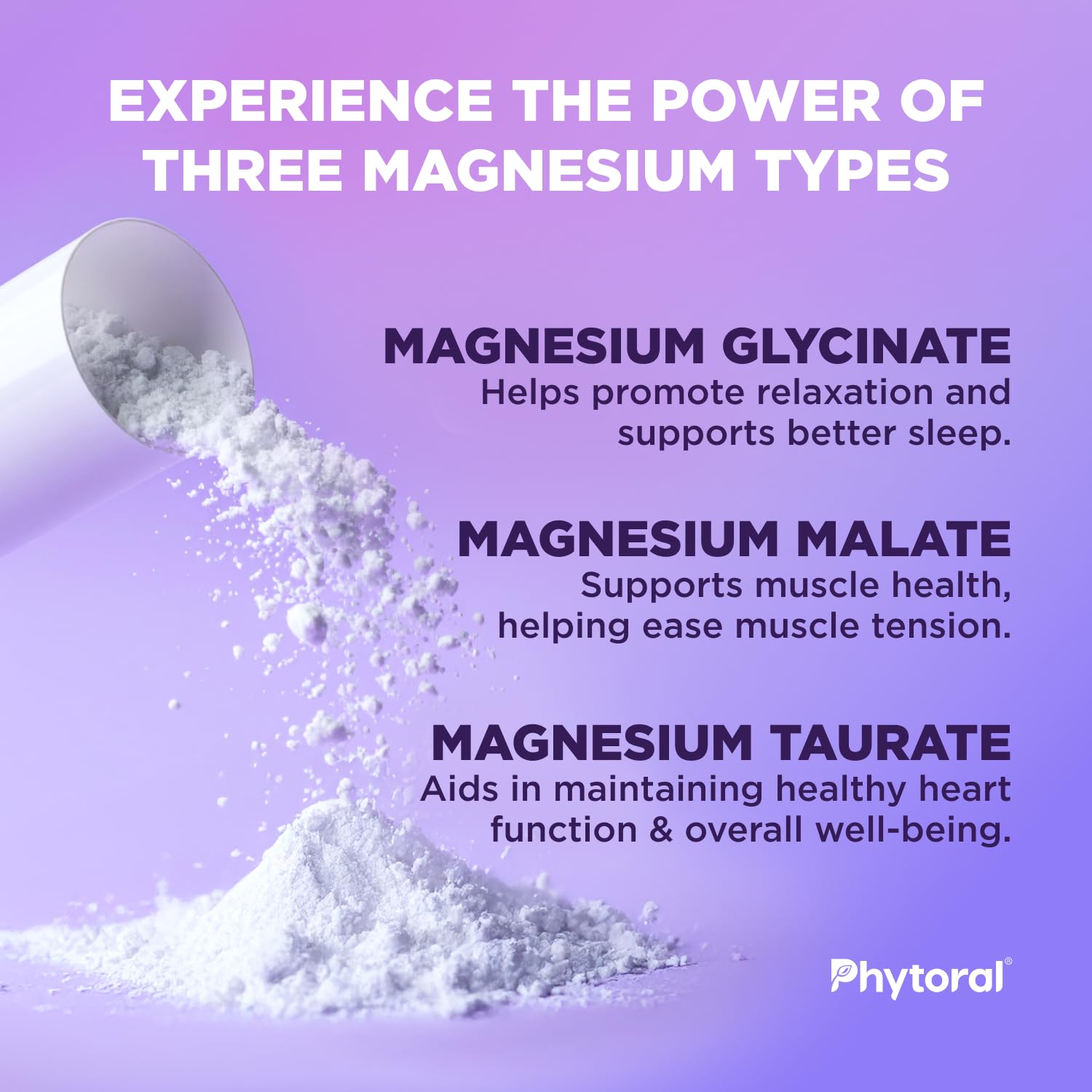 Highly Potent Magnesium Complex Capsules - Triple Magnesium Blend with Taurate Glycinate and Malate - 400mg Supplement Supports Relaxation & Overall Wellness Non-GMO Vegan - 90 Count Phytoral buy supplements canada