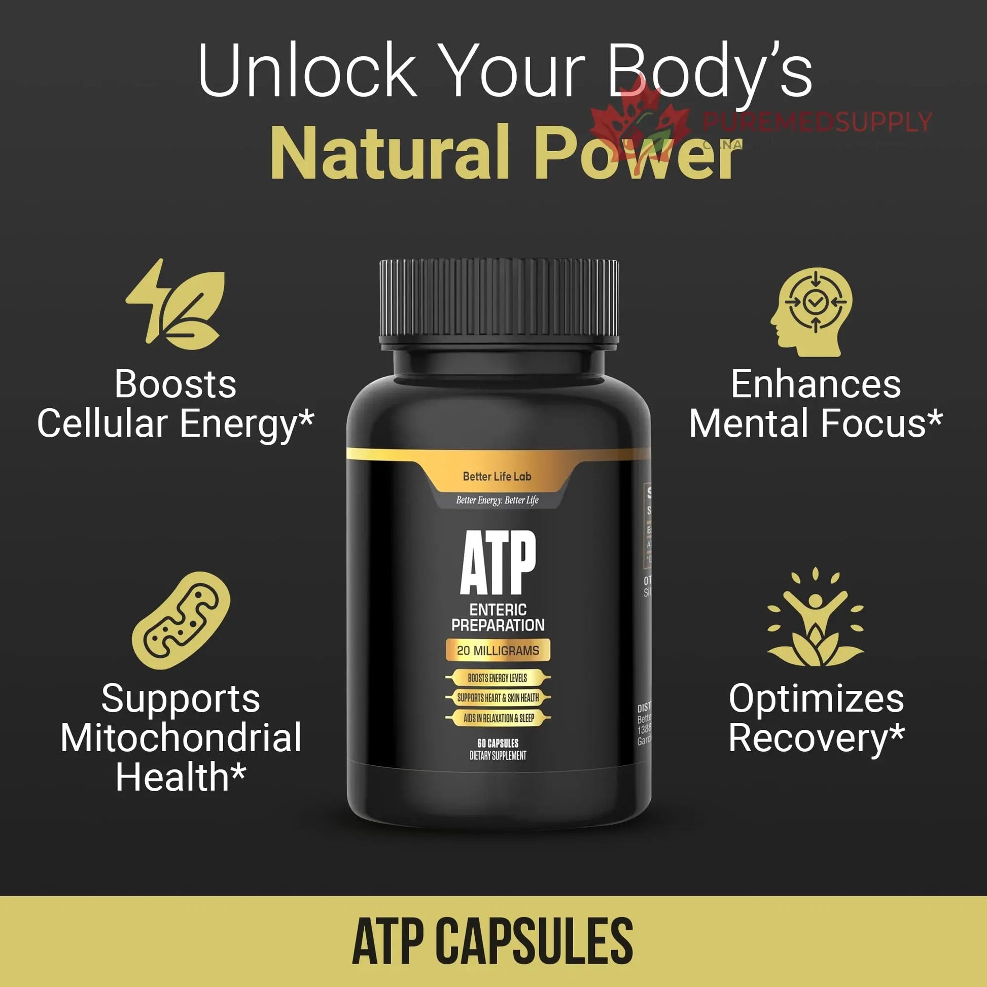 BETTER LIFE LAB ATP Supplement – Supports Cellular Energy Production, Mitochondrial Function & Active Lifestyles BETTER LIFE LAB buy supplements canada