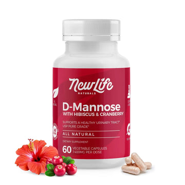 NewLife Naturals D-Mannose Capsules | w/Cranberry and Hibiscus Extracts | Natural Urinary Tract Health Supplement | 1400mg Pure Veggie Powder | 60 Veggie Capsules NewLife Naturals buy supplements canada