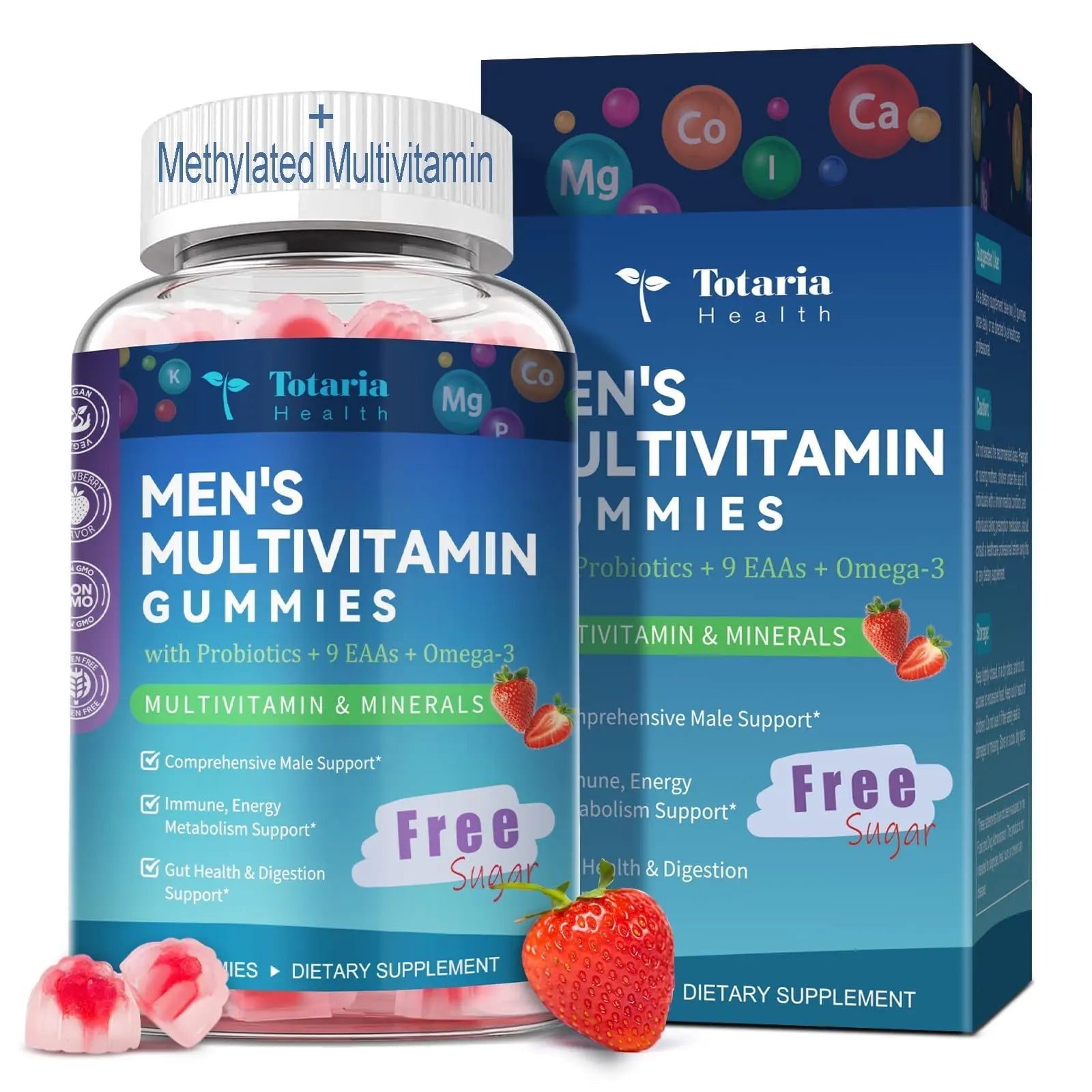 Totaria Sugar Free Multivitamin for Men with Omega 3, Probiotics, Mens Multivitamins Gummies w/Methylated B Complex Totaria buy supplements canada