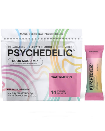 Good Mood Mix - Watermelon - Powder Packets - Calming Kava Drink Mix - Easy Open Psychedelic Water buy supplements canada