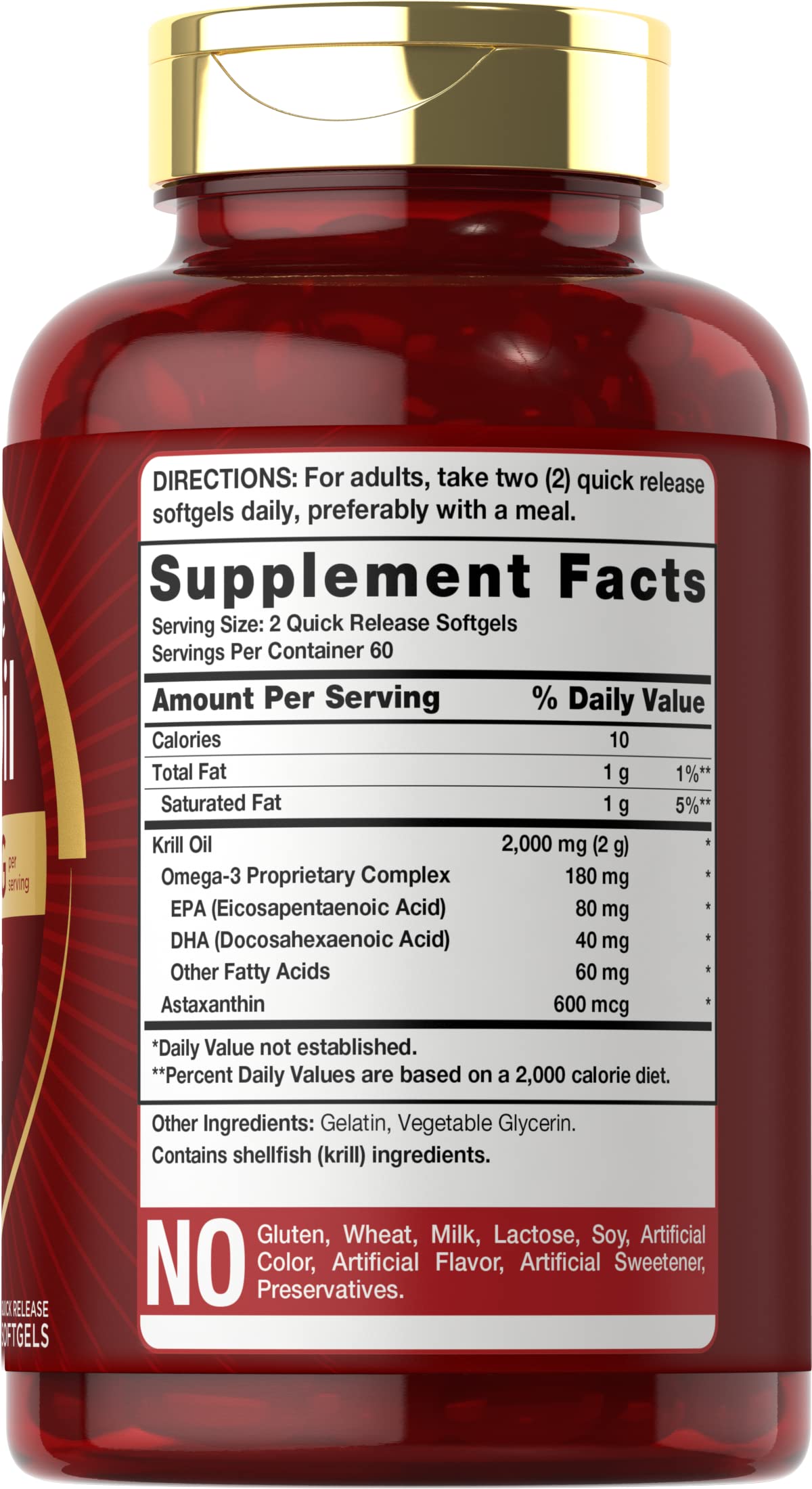 Carlyle Antarctic Krill Oil 2000 mg 120 Softgels | Omega-3 EPA, DHA, with Astaxanthin Carlyle buy supplements canada