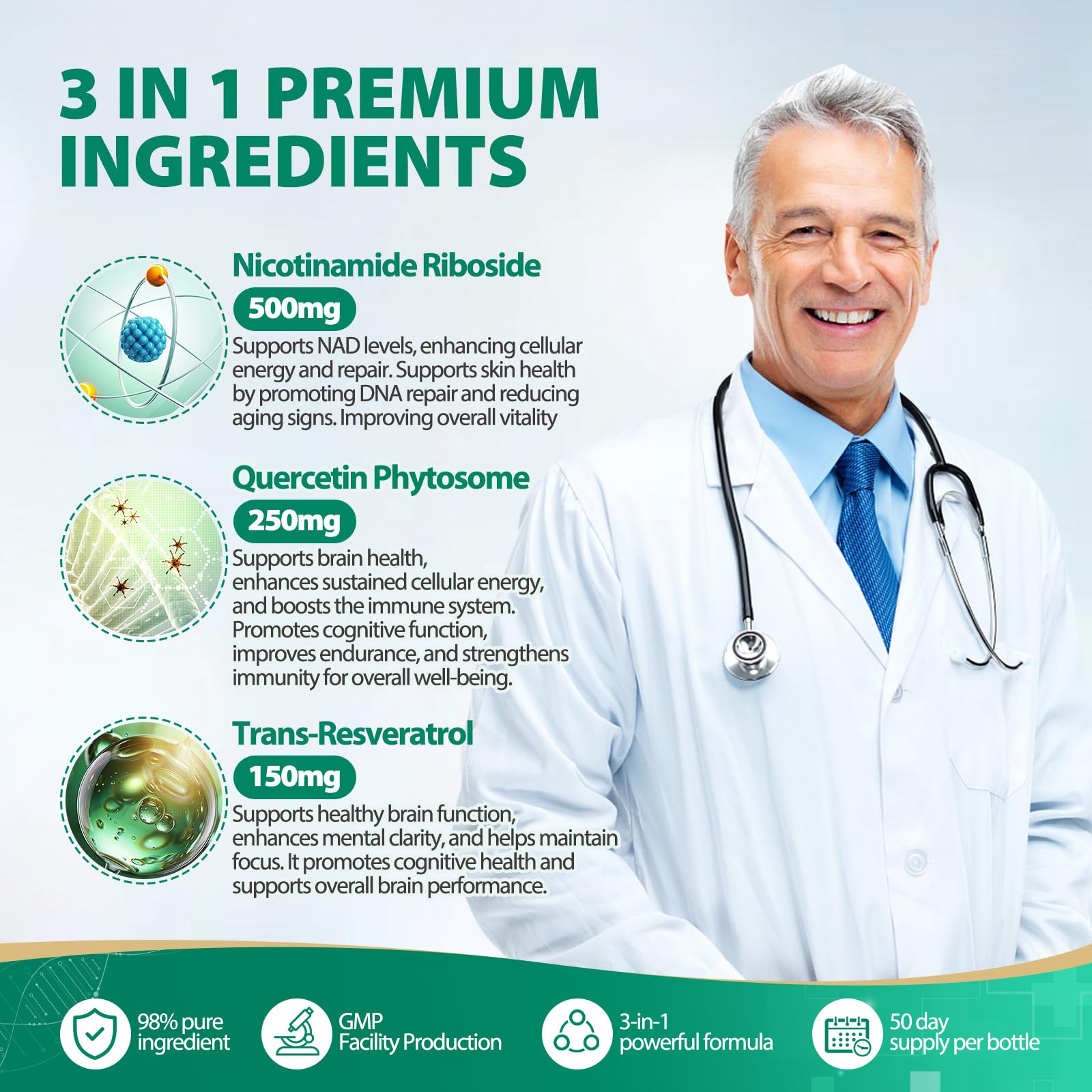 BURMINY NAD Supplement, NAD Nicotinamide Riboside Resveratrol 900mg, Liposomal NAD Supplements for Women & Man, High Purity NMNH Supplement Alternative for Anti-Aging, Energy, Focus - 2Pcs BURMINY buy supplements canada