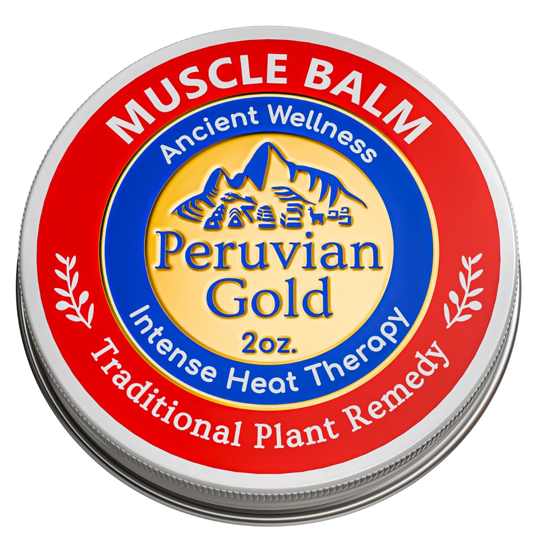 Sore Muscle Balm - Peruvian Gold Intense Heat Therapy Muscle Rub. 500K Scoville Heat Units Melts Away Sore, Painful Muscles. 2oz Peruvian Gold buy supplements canada