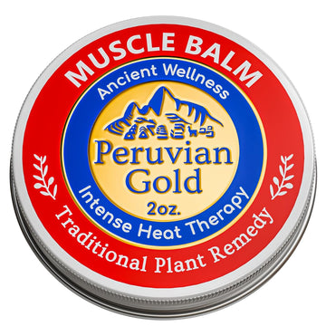 Sore Muscle Balm - Peruvian Gold Intense Heat Therapy Muscle Rub. 500K Scoville Heat Units Melts Away Sore, Painful Muscles. 2oz Peruvian Gold buy supplements canada