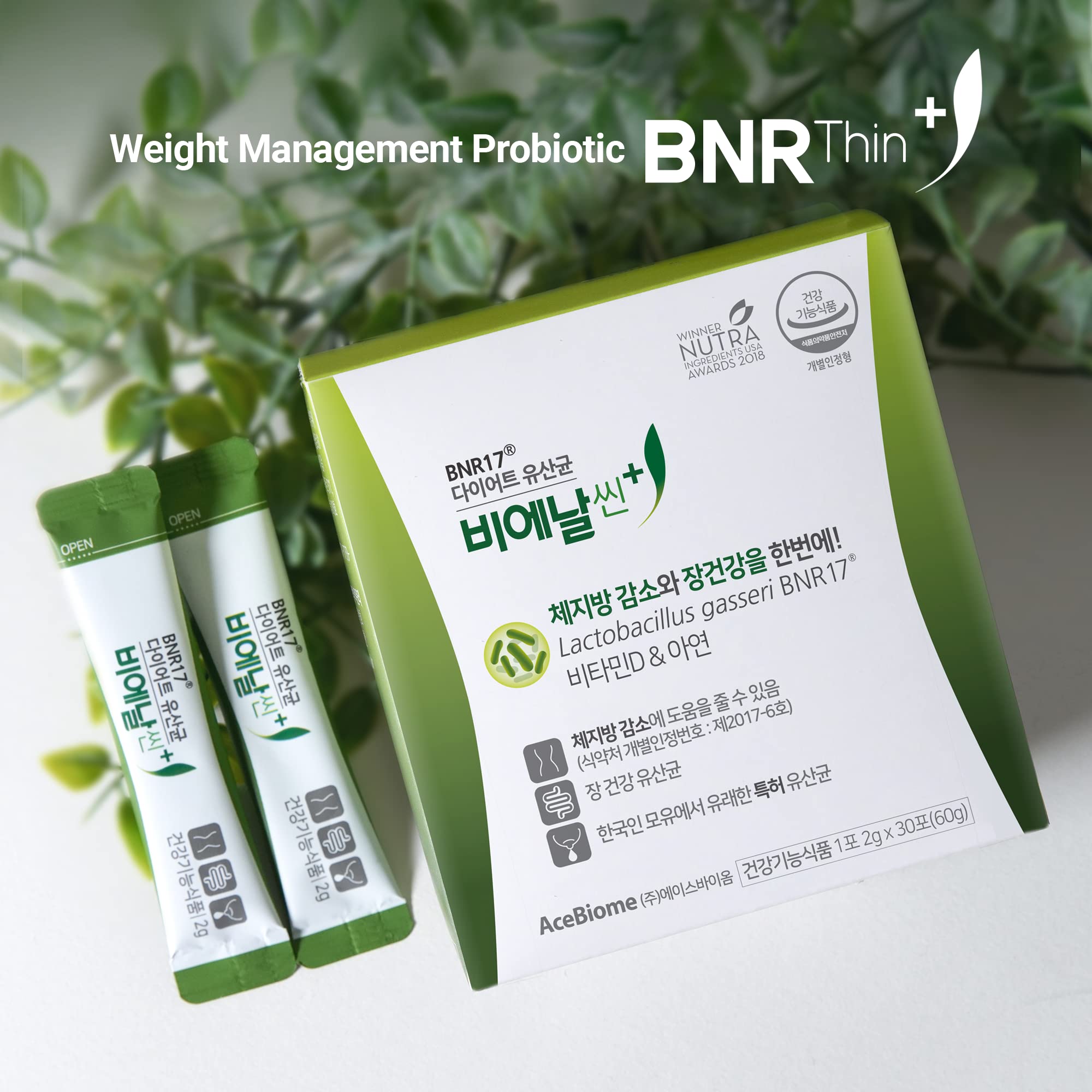 BNRThin Plus, Weight Management Probiotic Powder, 10 Billion CFU Guaranteed, Lactobacil AceBiome buy supplements canada