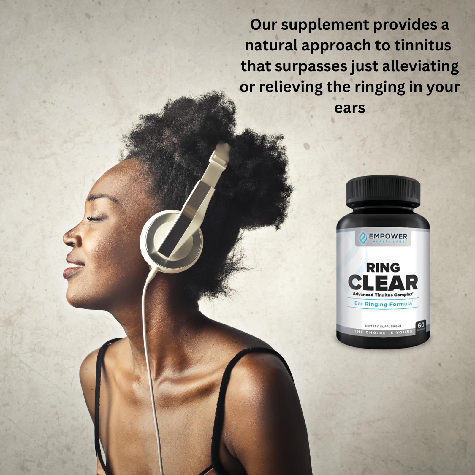 Empower Health Labs Ring Clear All-Natural Ear Buzz Relief Formula for Lasting Relief from Incessant Ear Buzzing - 30-Day Supply Empower Health Labs buy supplements canada