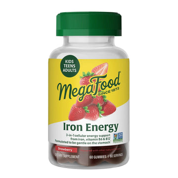 Megafood Iron Energy Gummies, Iron Supplement for Women, Men, Teens & Kids with Vitamin B12 & B6, Vitamins MegaFood buy supplements canada