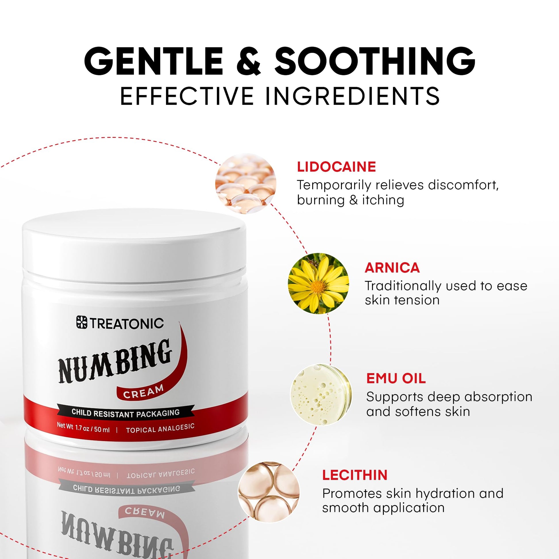 Treatonic Numbing Cream: Extra Strength Numbing Cream for Discomfort, Burning, Itching, & After Sun - Maximum Strength Topical Anesthetic with Menthol & Emu Oil for Toes Feet Hands Legs Arms – 1.7oz Treatonic buy supplements canada