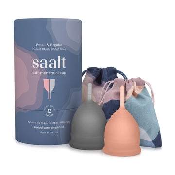 Saalt Soft Menstrual Cup - Best Sensitive Reusable Period Cup - Wear for 12 Hours - Tampon and Pad saalt buy supplements canada