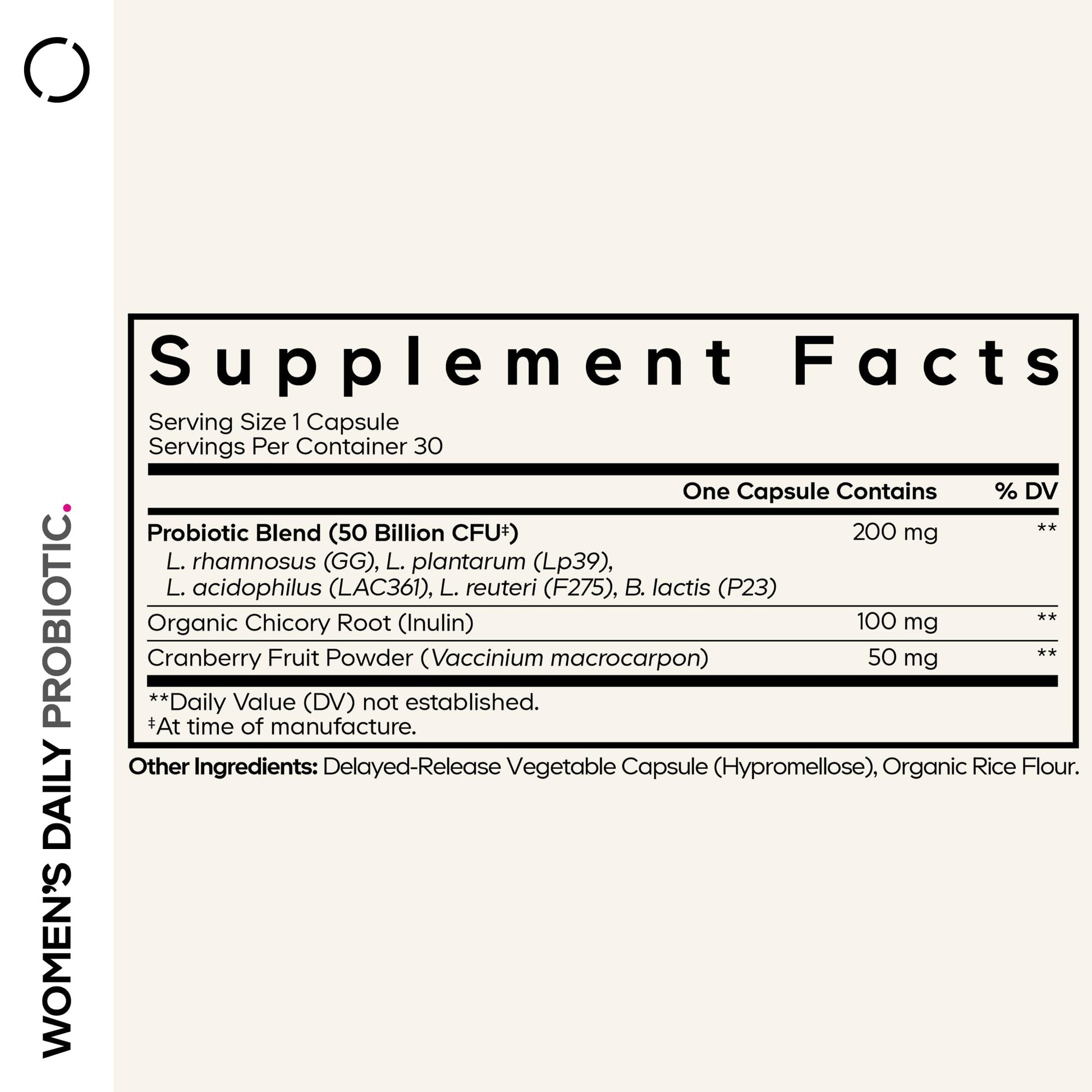 Codeage Women’s Daily Probiotic Supplement – 50 Billion CFU Supplement, Cranberry Fruit Powder, Prebiotic Chicory Root Inulin – Women’s Wellness Support – 1 Capsule Per Serving - Non-GMO – 30 Capsules Codeage buy supplements canada