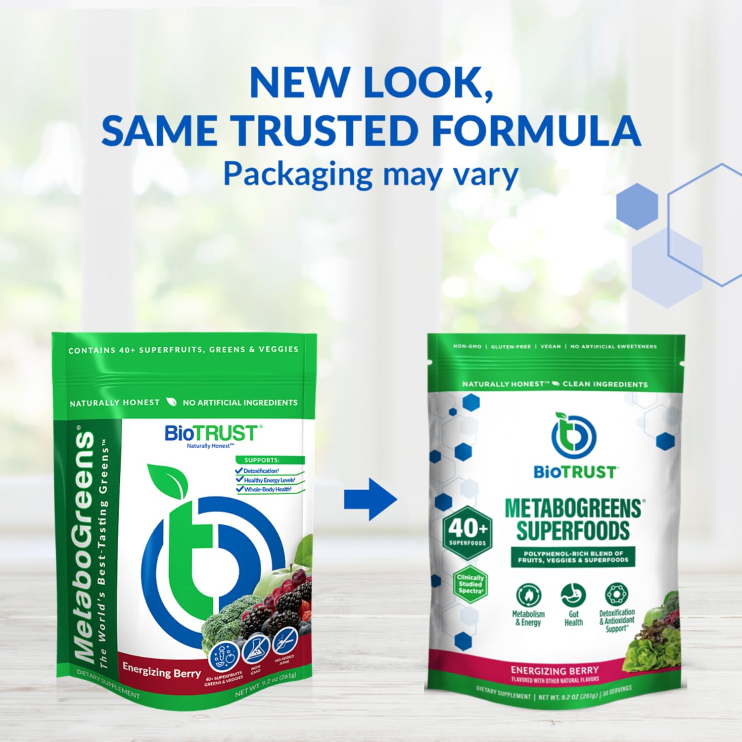 BioTrust Metabo Greens Superfood Powder - Super Greens Powder, Fruit & Veggie Blend with Clinically Studied Spectra - Non GMO, Soy Free, Gluten Free, Dairy Free, Energizing Berry Flavor (30 Servings) BioTrust buy supplements canada