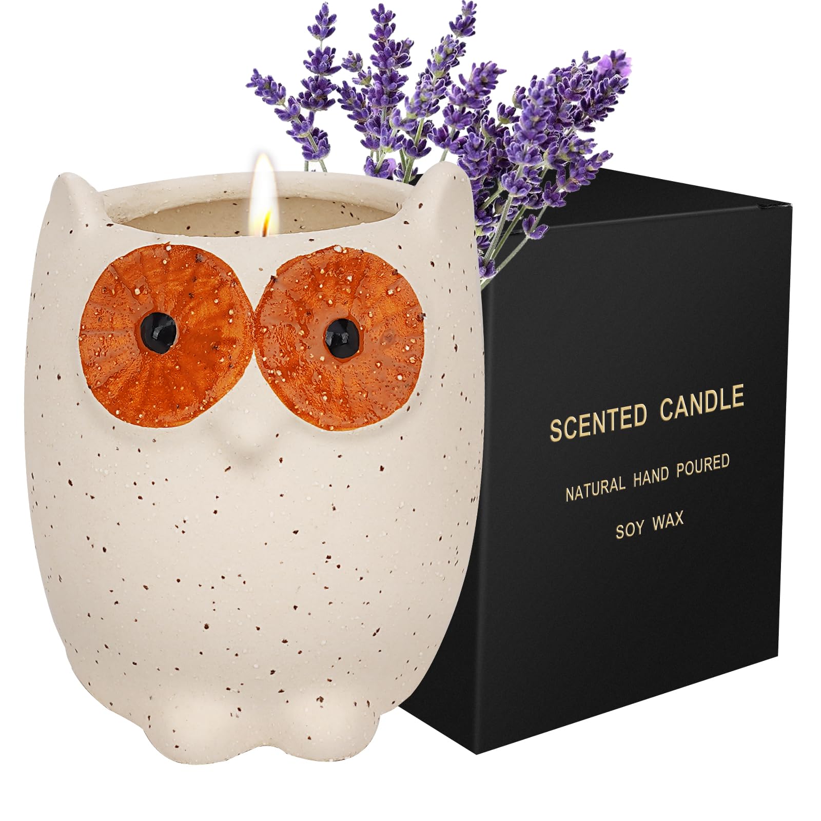 ETAKISH Lavender Scented Candle Gifts for Women, Cute Owl Highly Scented Aromatherapy Candle ETAKISH buy supplements canada