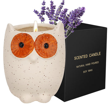 ETAKISH Lavender Scented Candle Gifts for Women, Cute Owl Highly Scented Aromatherapy Candle ETAKISH buy supplements canada