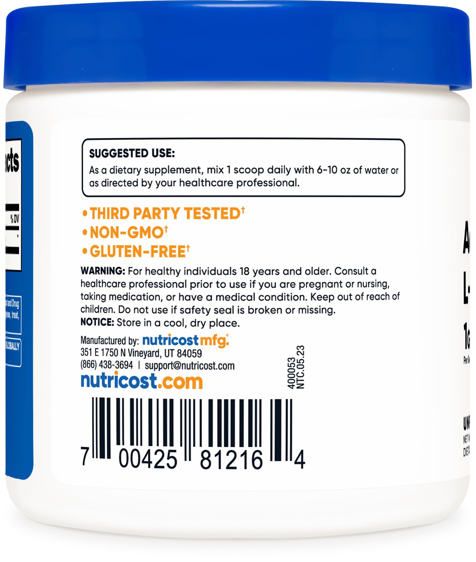 Nutricost Acetyl L-Carnitine (ALCAR) 100 Grams - 1000mg Per Serving - Non-GMO, Gluten Free Nutricost buy supplements canada