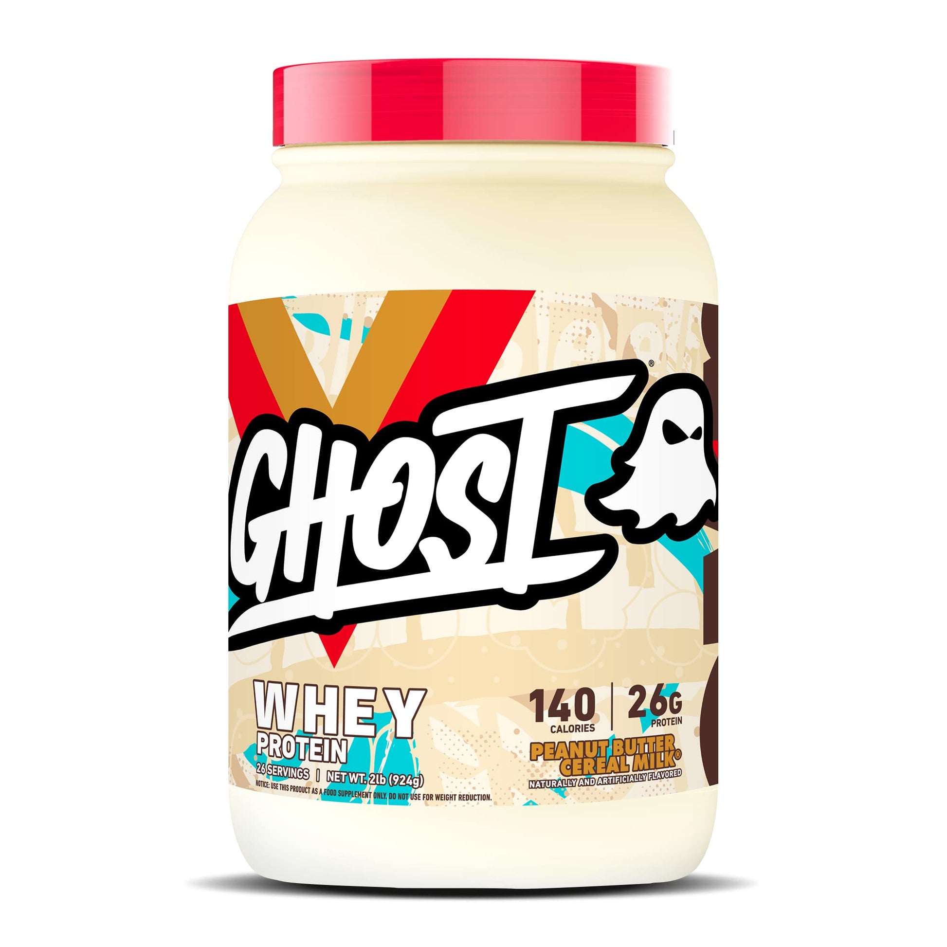 GHOST Whey Protein Powder, Peanut Butter Cereal Milk - 2LB Tub, 26G of Protein GHOST buy supplements canada
