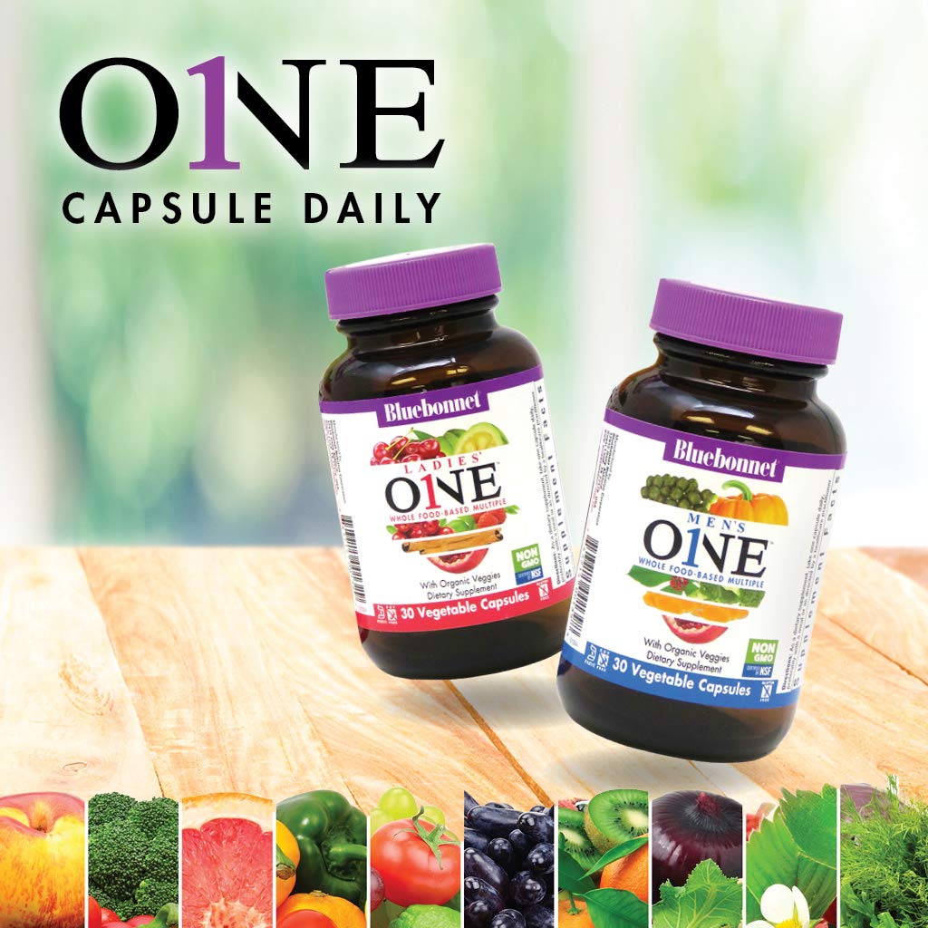 Bluebonnet Nutrition Men’s One Vegetable Capsule, Whole Food Multiple, K2, Organic, Energy, Vitality, Non-GMO, Gluten, Soy & Milk Free, Kosher, 3 Month Supply, 90 Count BlueBonnet buy supplements canada