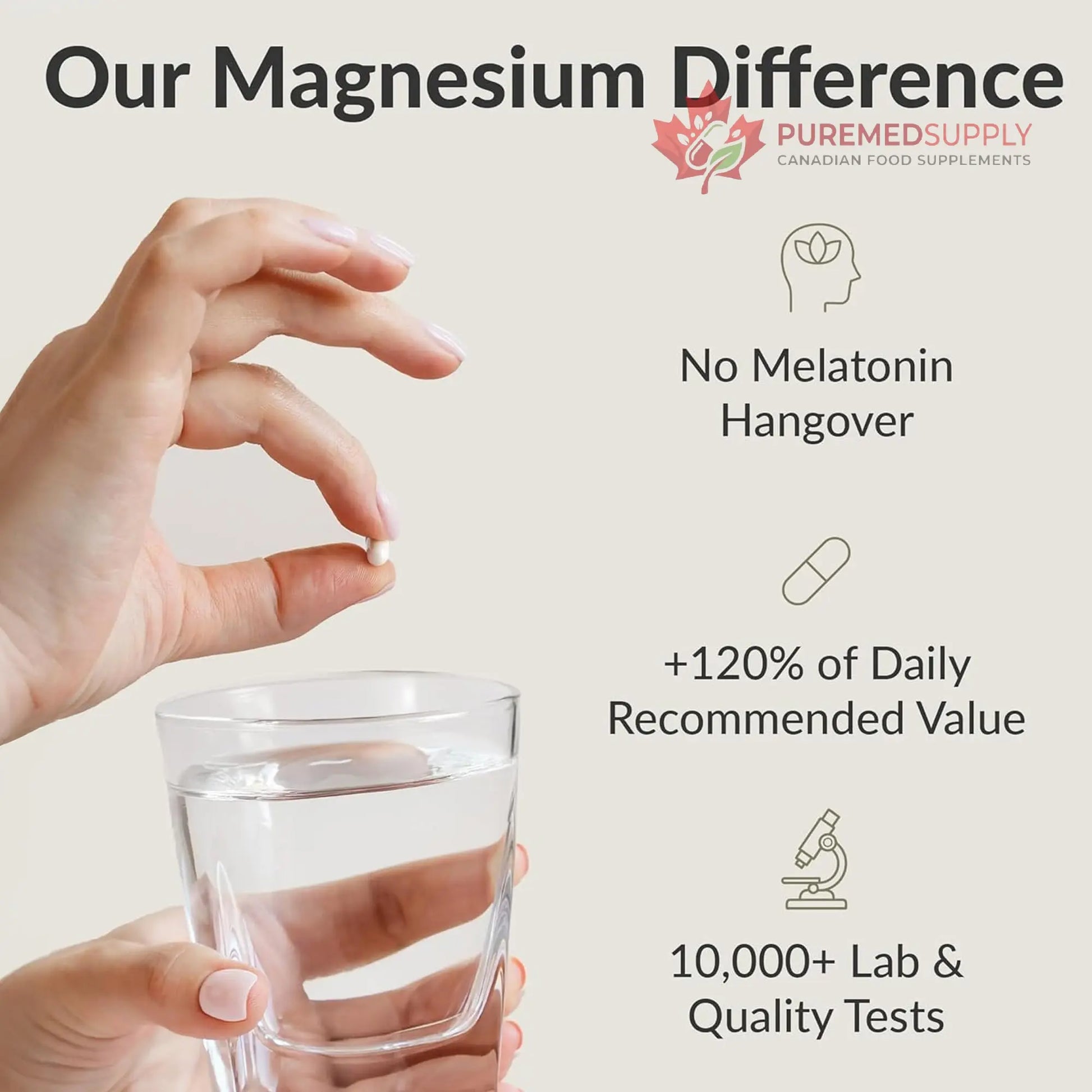 BIOptimizers Magnesium Breakthrough Supplement with 500mg - 7 Forms of Magnesium: Glycinate, Malate, Citrate, and More - Natural Support for Sleep and Cognitive Function -60 Capsules- Calming Vitamins BIOptimizers buy supplements canada