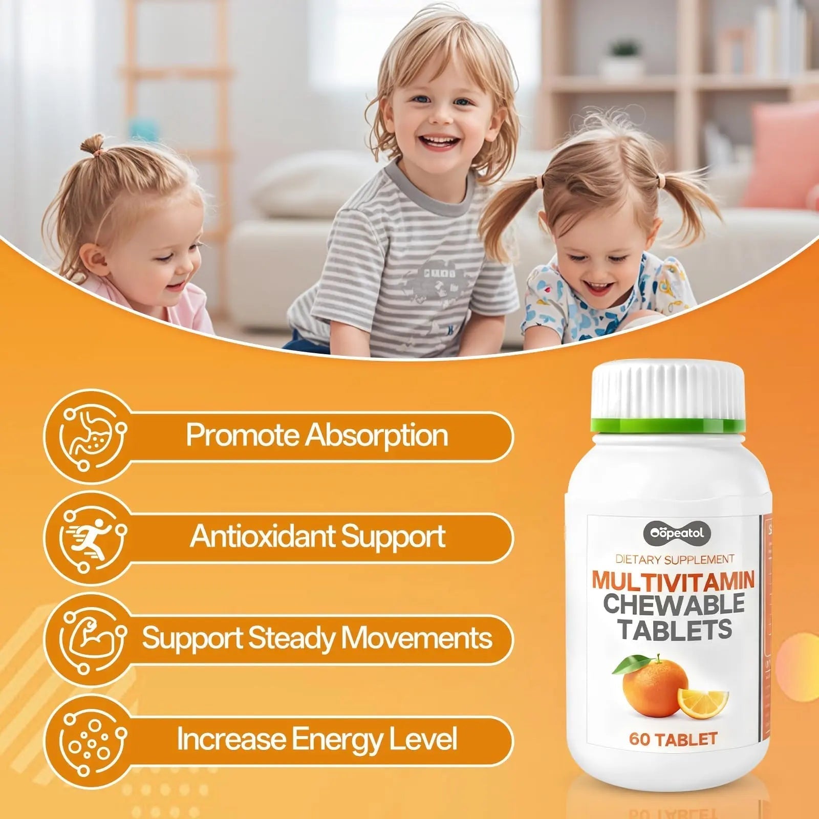 Oopeatol Multivitamin for Adults with Vitamin C, D3 & B Vitamins | Daily Increase Body Protection, Energy & Bone and Joint Equilibrium and Health | Oopeatol buy supplements canada