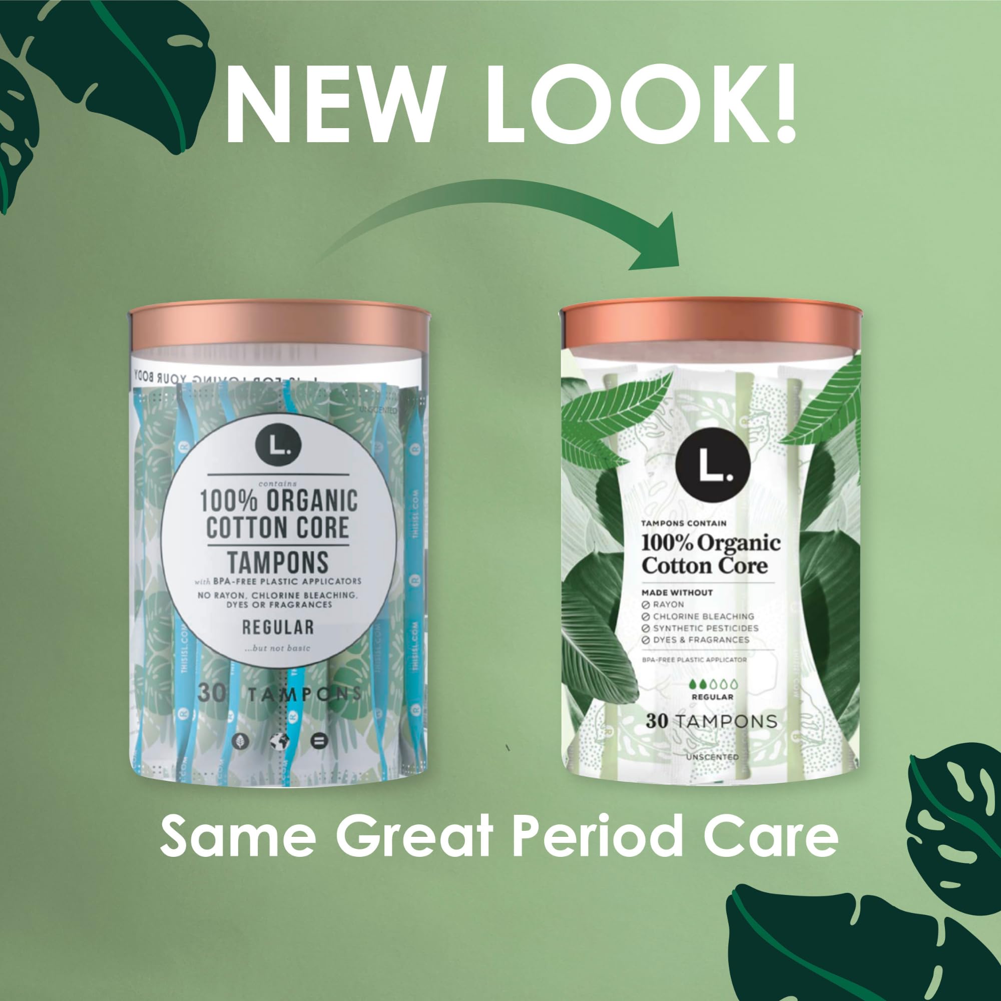 L. Organic Cotton Tampons - Regular 42 Count x 2 Packs (84 Count Total) (Packaging May Vary) L. buy supplements canada